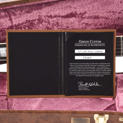 Gibson Custom 1957 Les Paul Custom Reissue Ebony VOS Electric Guitars / Solid Body