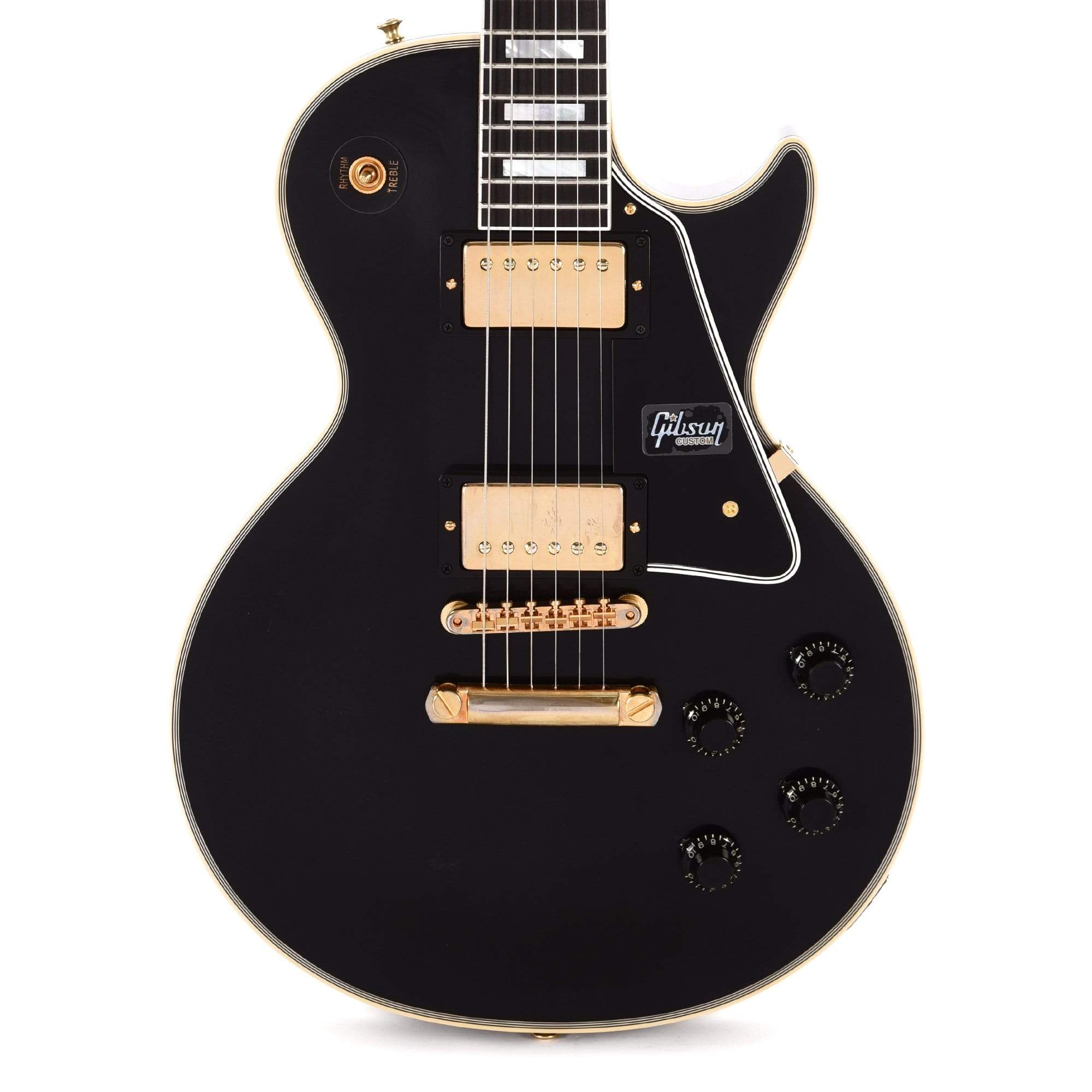 Gibson Custom 1957 Les Paul Custom Reissue Ebony VOS Electric Guitars / Solid Body