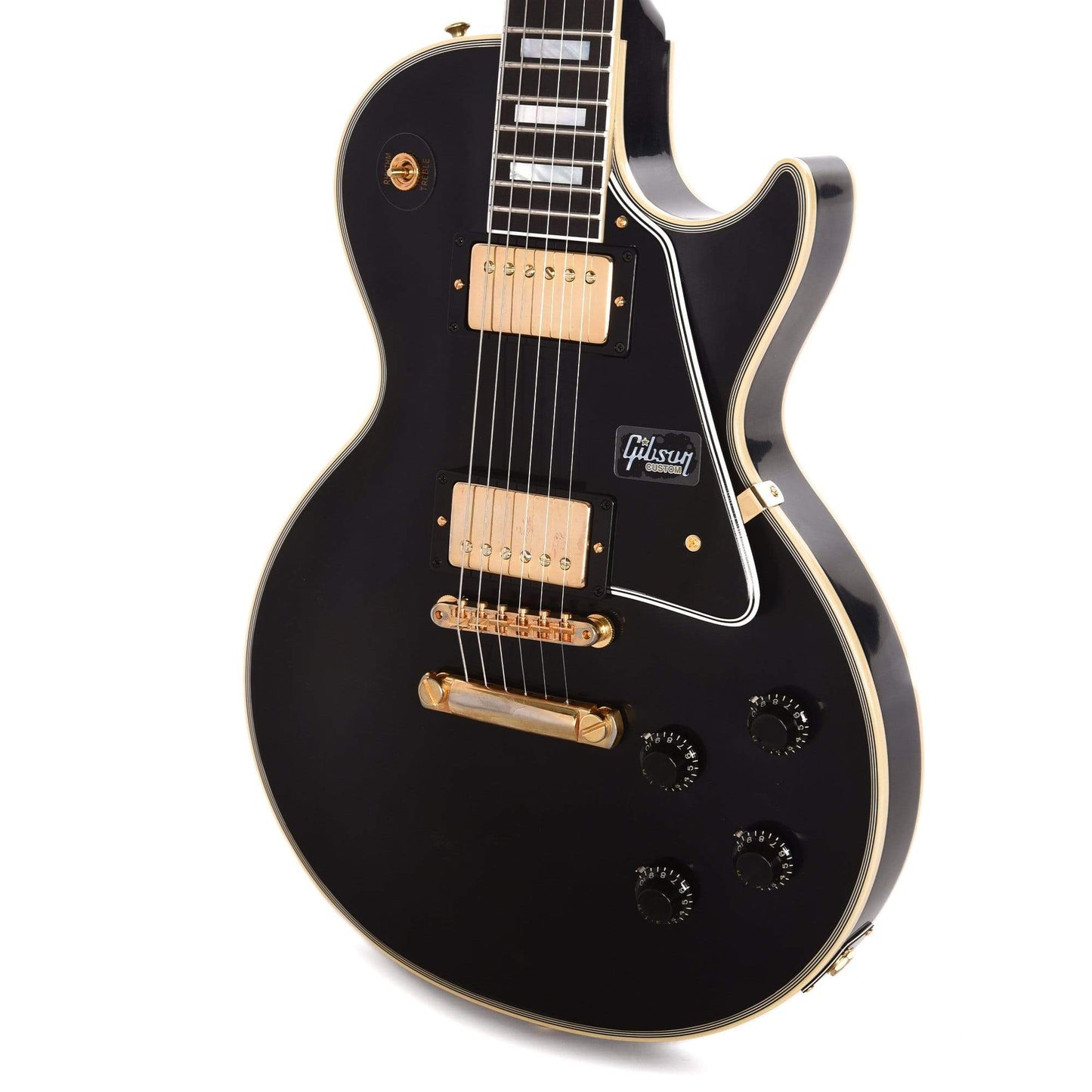 Gibson Custom 1957 Les Paul Custom Reissue Ebony VOS Electric Guitars / Solid Body