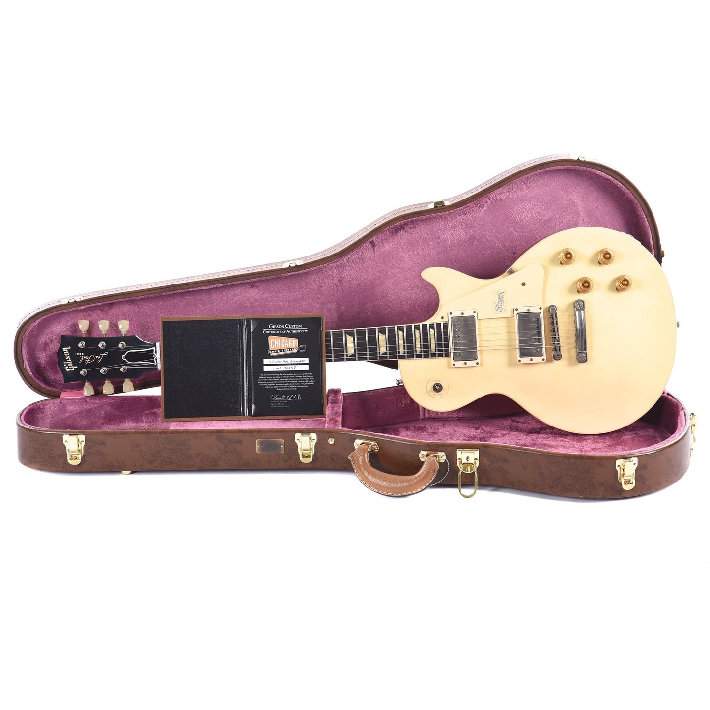 Gibson Custom 1957 Les Paul Standard Classic White VOS Electric Guitars / Solid Body