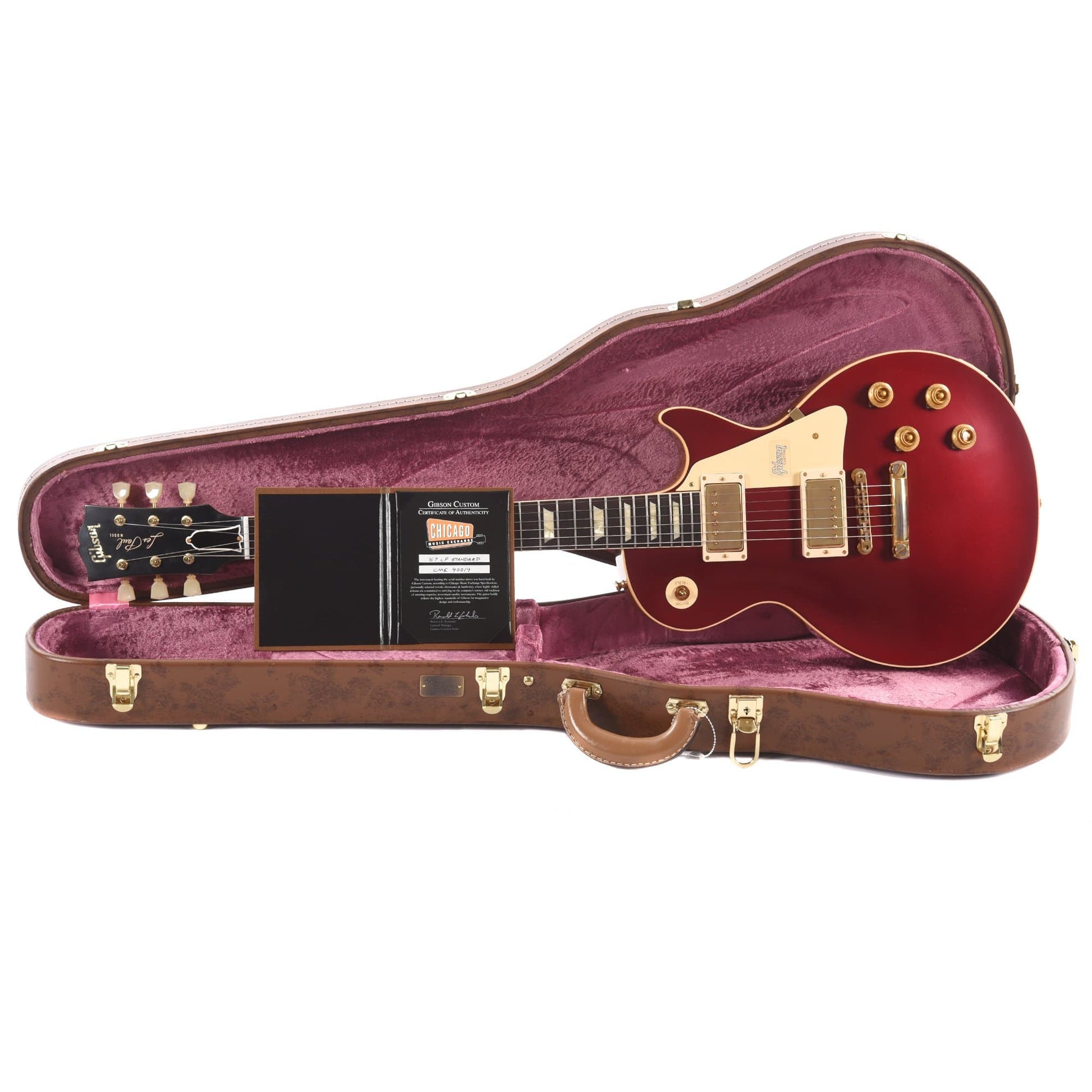 Gibson Custom 1957 Les Paul Standard "CME Spec" Antique Sparkling Burgundy VOS Electric Guitars / Solid Body