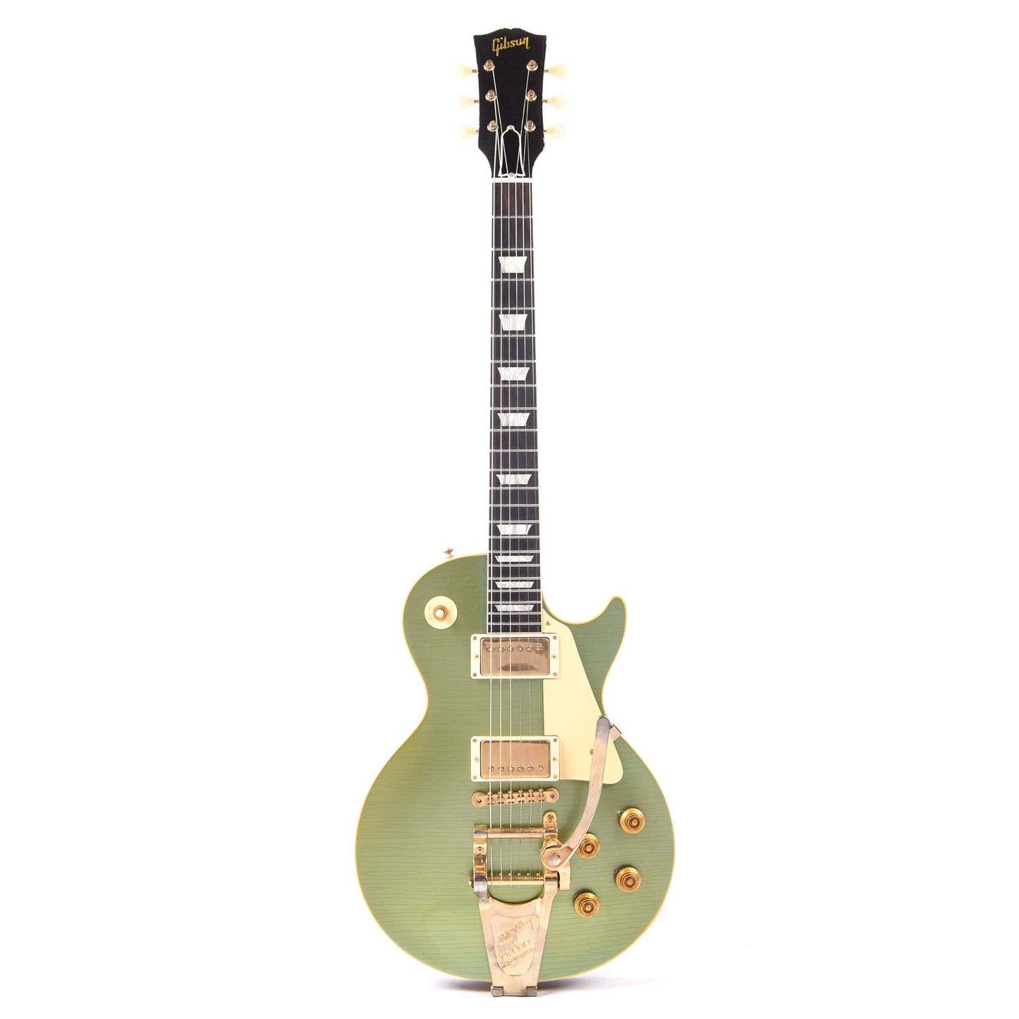 Gibson Custom 1957 Les Paul Standard Heavy Antique Pelham Blue Lightly Aged VOS Bigsby Electric Guitars / Solid Body