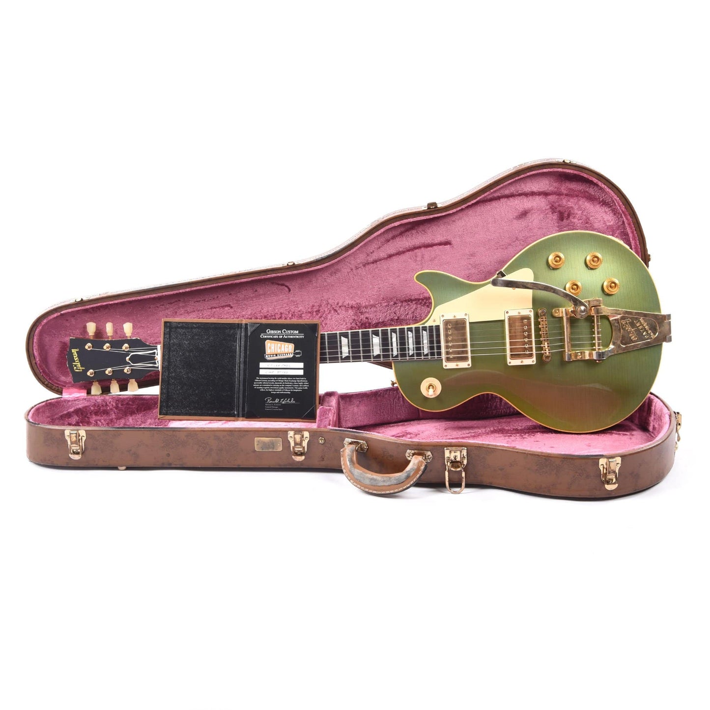 Gibson Custom 1957 Les Paul Standard Heavy Antique Pelham Blue Lightly Aged VOS Bigsby Electric Guitars / Solid Body