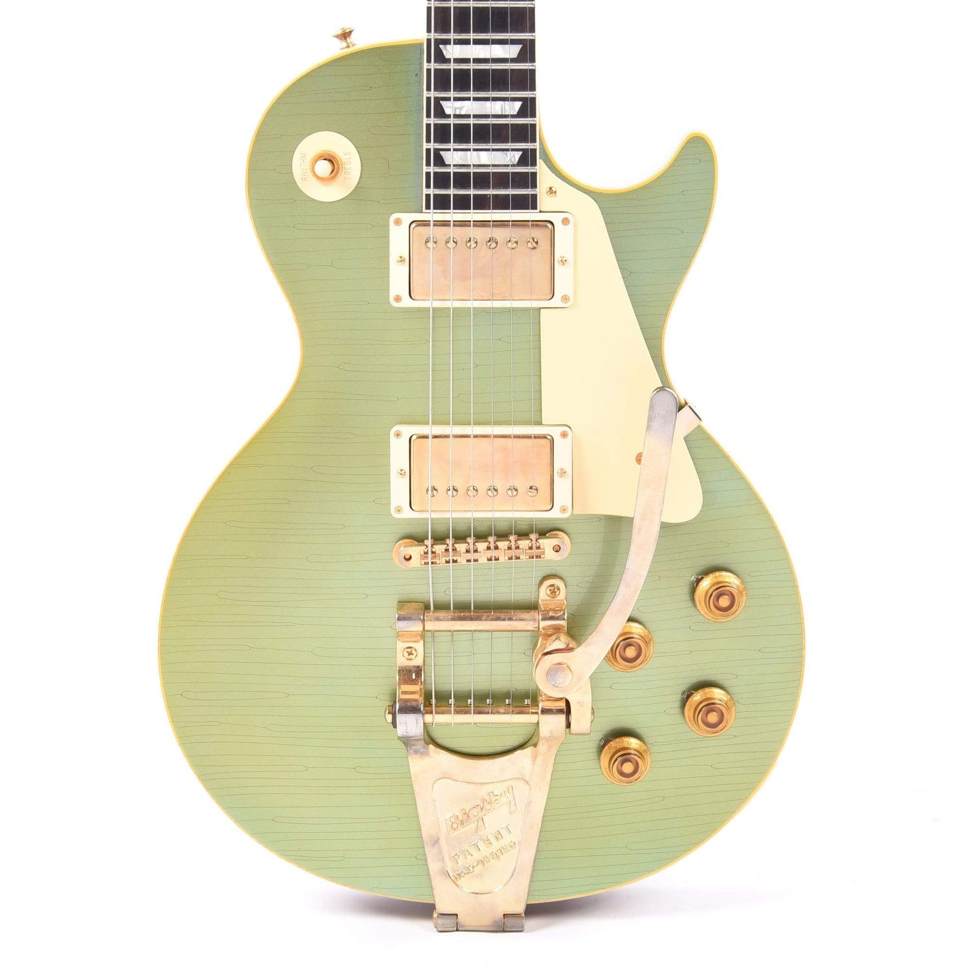 Gibson Custom 1957 Les Paul Standard Heavy Antique Pelham Blue Lightly Aged VOS Bigsby Electric Guitars / Solid Body