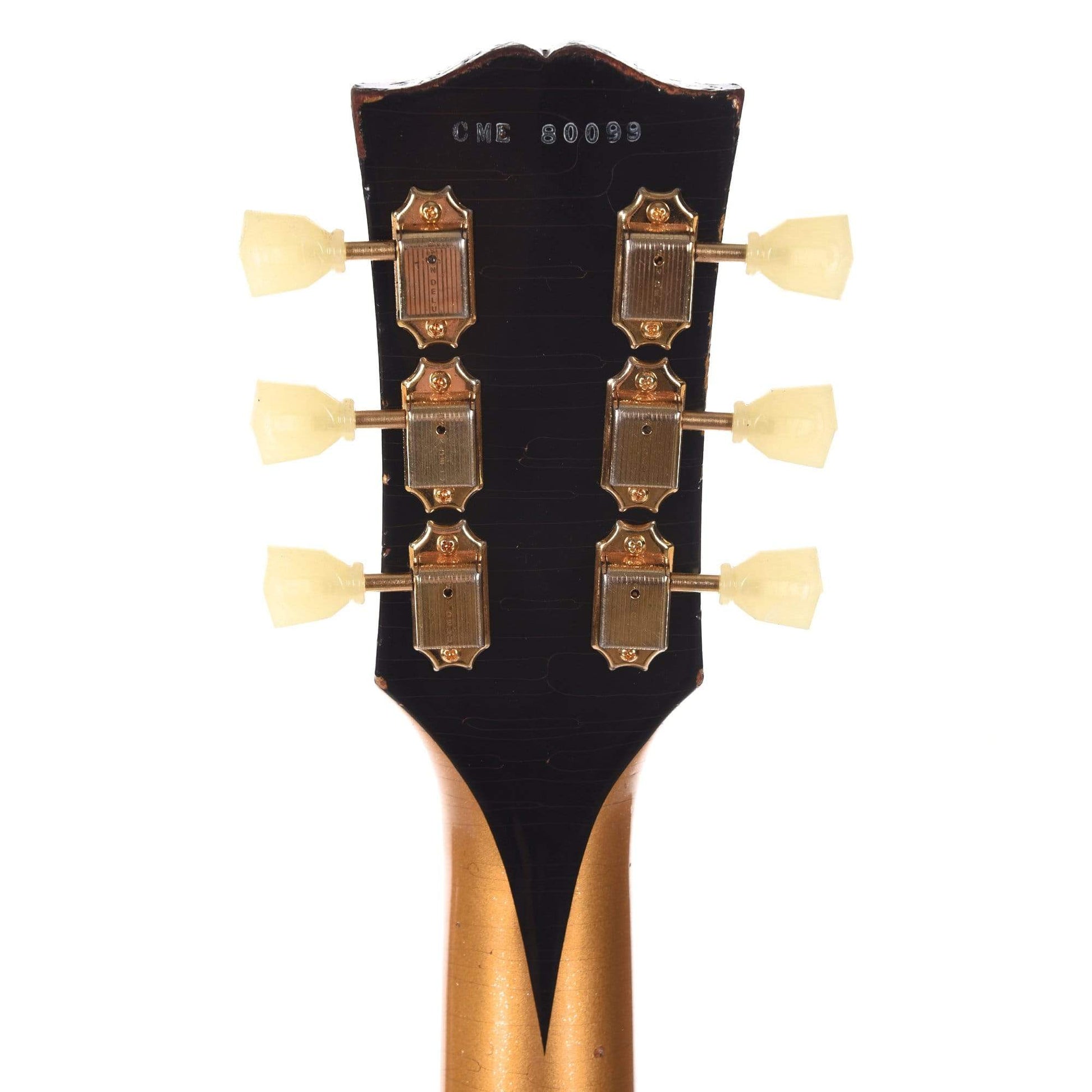 Gibson Custom 1957 Les Paul Standard Plain Top Pearl Gold Heavy Aged w/Bigsby Electric Guitars / Solid Body