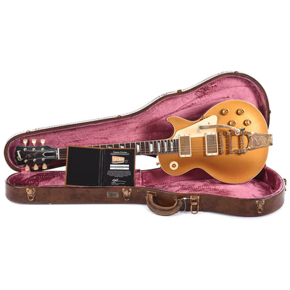 Gibson Custom 1957 Les Paul Standard Plain Top Pearl Gold Heavy Aged w/Bigsby Electric Guitars / Solid Body