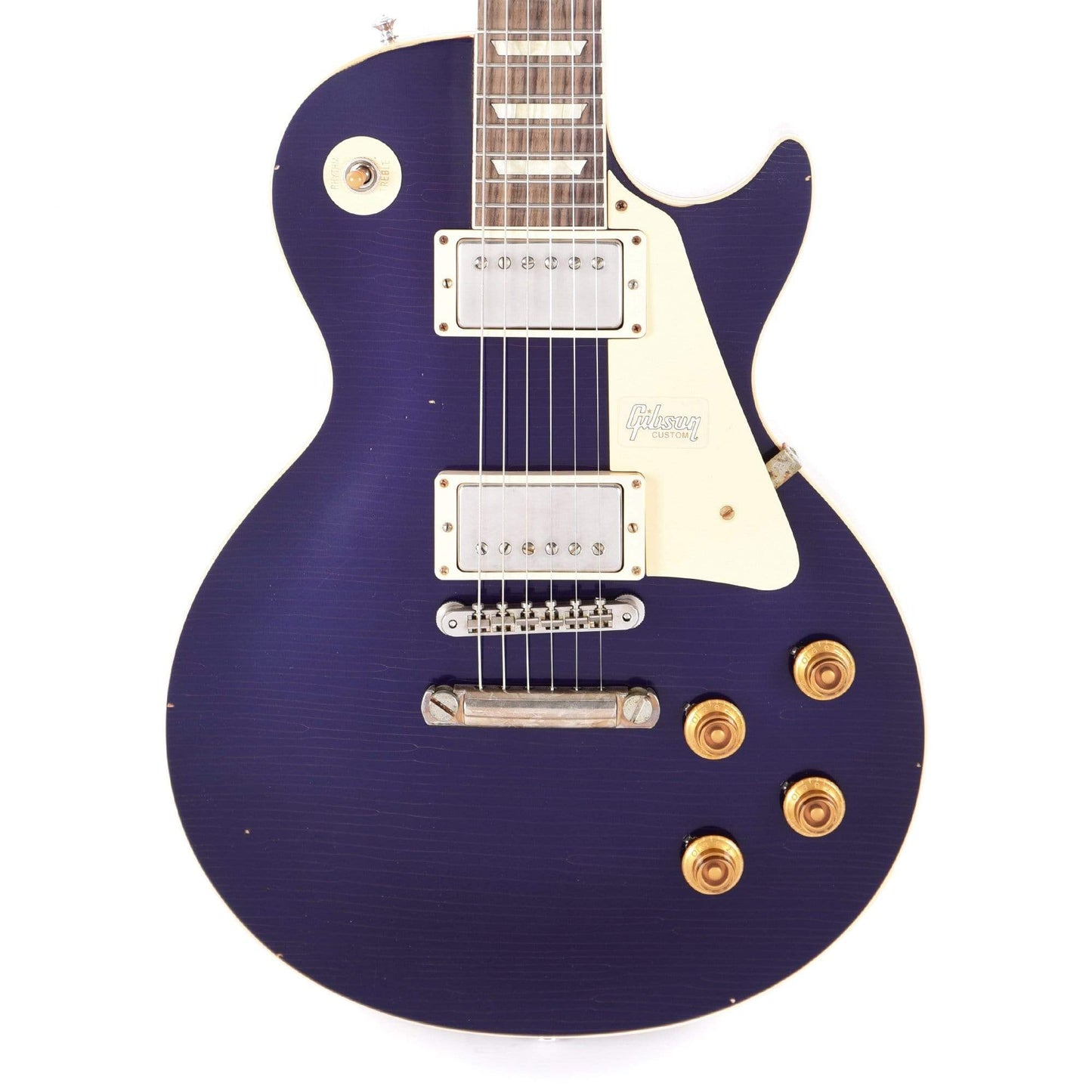 Gibson Custom 1957 Les Paul Standard Reissue Candy Blue Natural Back Aged Electric Guitars / Solid Body
