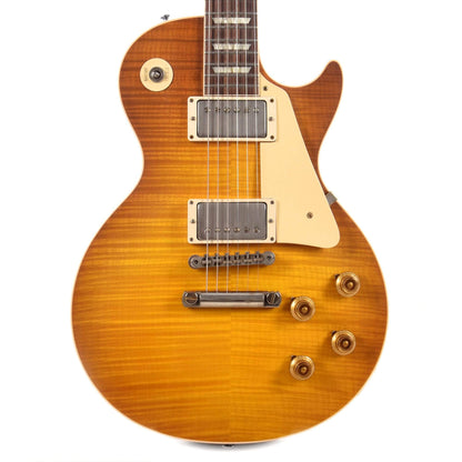 Gibson Custom 1958 Les Paul Standard "CME Spec" Plain Top Amber VOS w/59 Carmelita Neck Electric Guitars / Solid Body