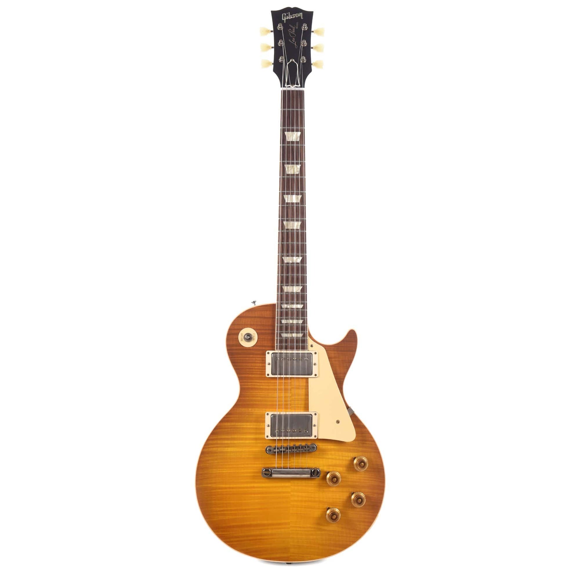 Gibson Custom 1958 Les Paul Standard "CME Spec" Plain Top Amber VOS w/59 Carmelita Neck Electric Guitars / Solid Body