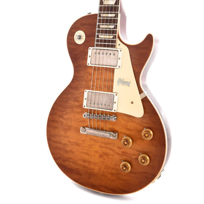 Gibson Custom 1958 Les Paul Standard "CME Spec" Plain Top Amber VOS w/59 Carmelita Neck Electric Guitars / Solid Body