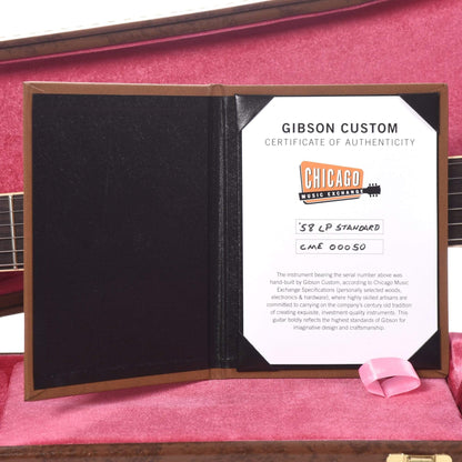 Gibson Custom 1958 Les Paul Standard "CME Spec" Plain Top Cherry Tea Burst VOS w/59 Carmelita Neck Electric Guitars / Solid Body