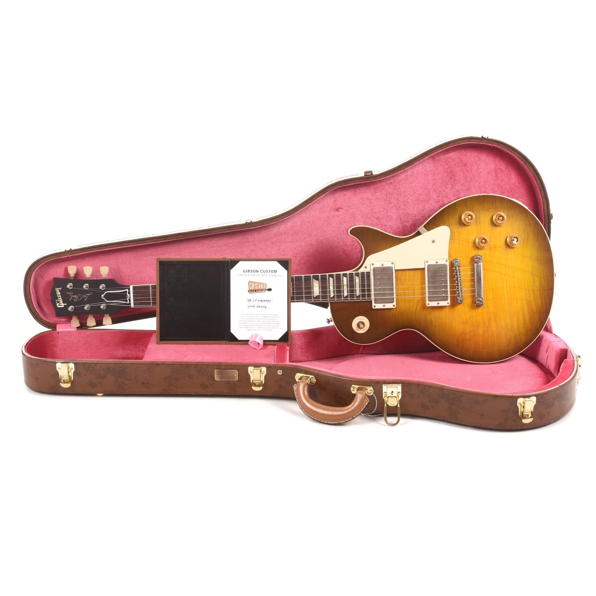 Gibson Custom 1958 Les Paul Standard "CME Spec" Plain Top Green Lemon VOS w/59 Carmelita Neck Electric Guitars / Solid Body