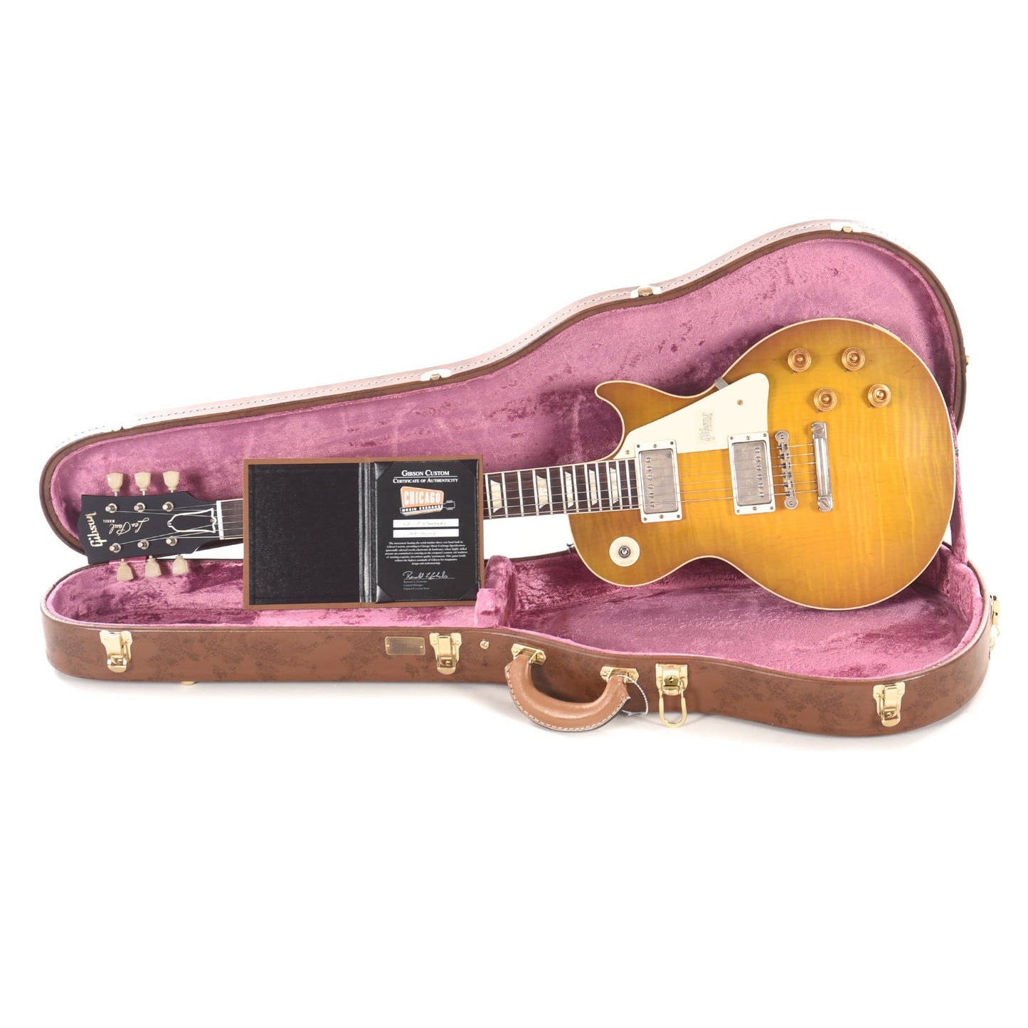 Gibson Custom 1958 Les Paul Standard "CME Spec" Plain Top Green Lemon VOS w/59 Carmelita Neck Electric Guitars / Solid Body
