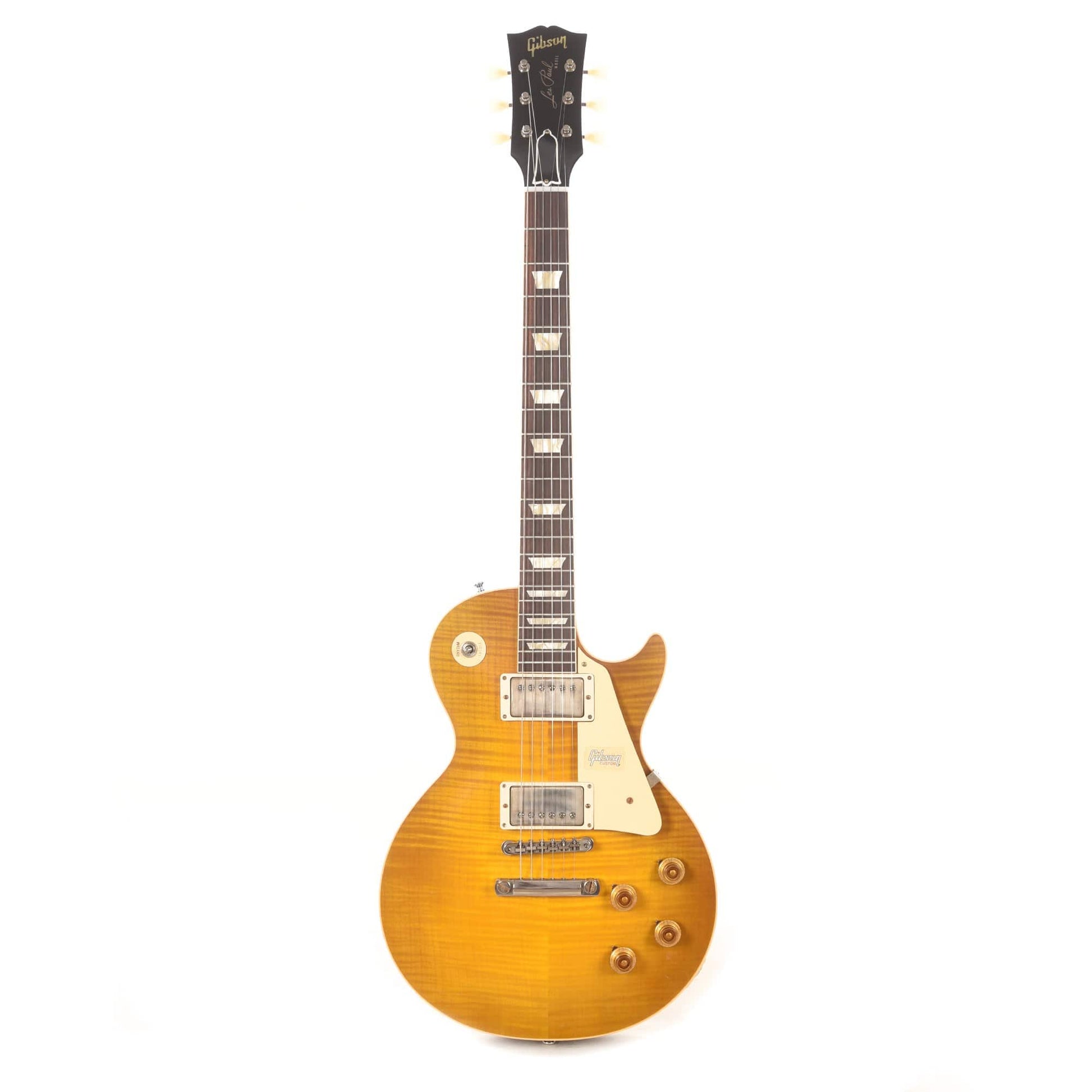 Gibson Custom 1958 Les Paul Standard "CME Spec" Plain Top Green Lemon VOS w/60 V2 Neck Profile Electric Guitars / Solid Body