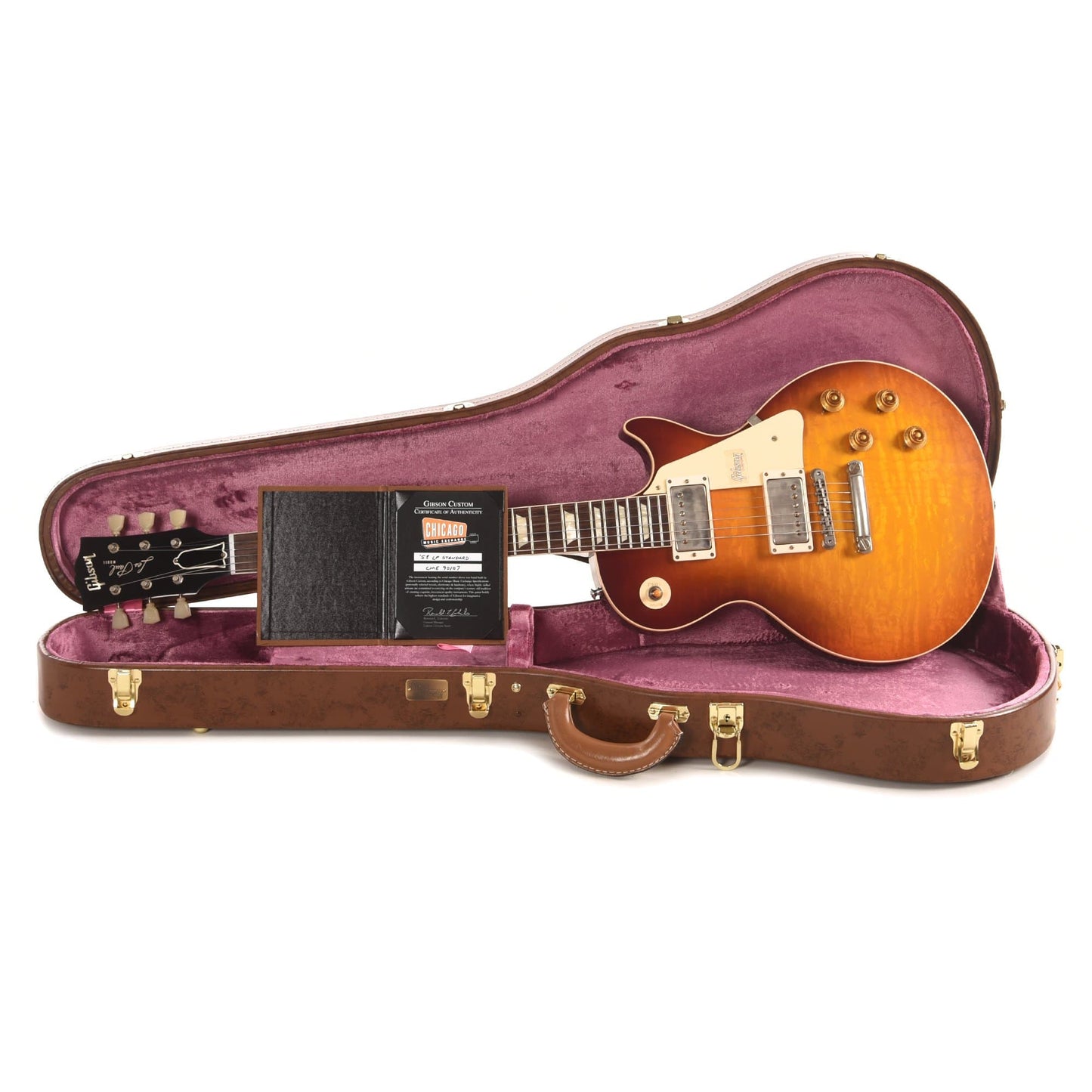 Gibson Custom 1958 Les Paul Standard "CME Spec" Plain Top Slow Iced Tea Fade VOS w/59 Carmelita Neck Electric Guitars / Solid Body
