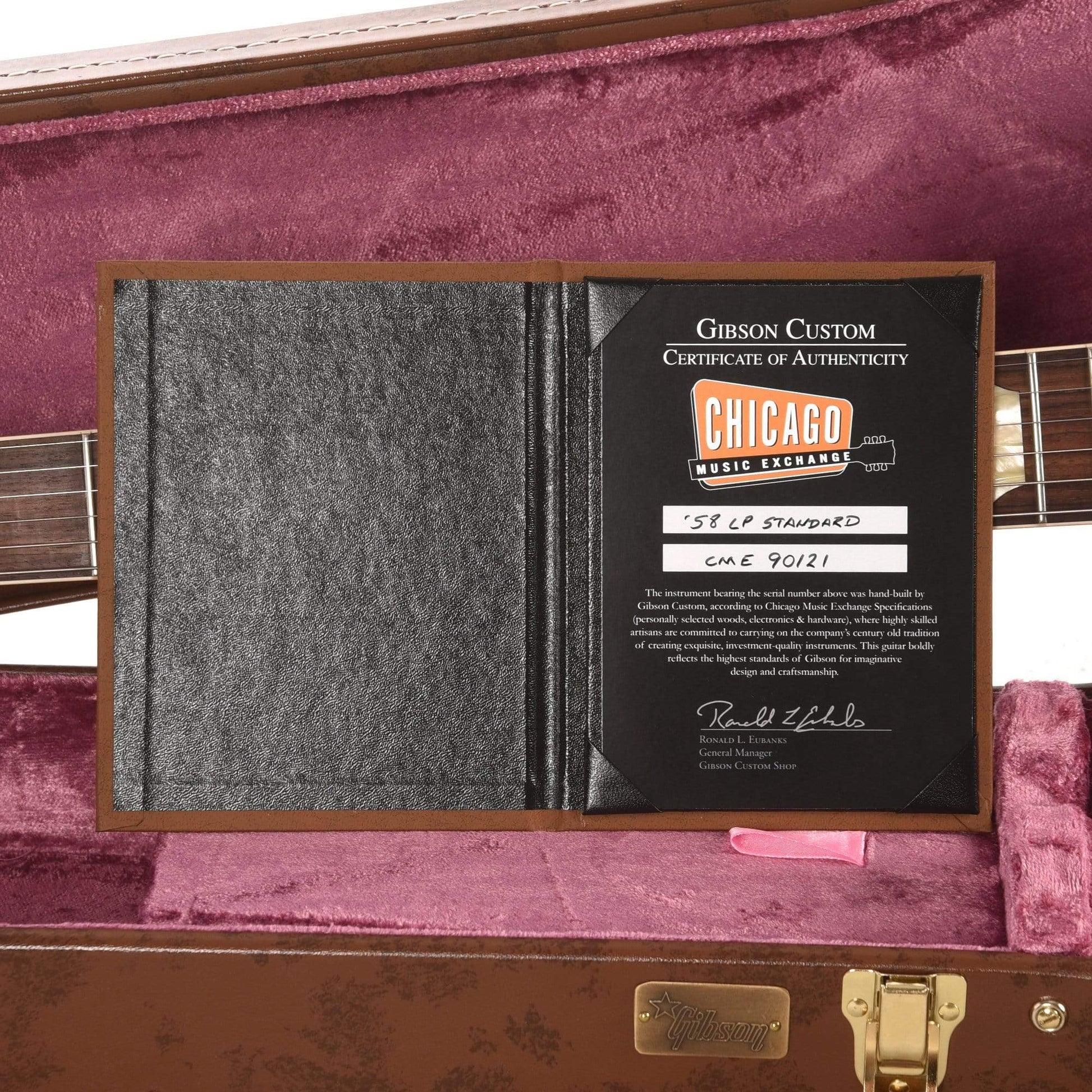 Gibson Custom 1958 Les Paul Standard "CME Spec" Plain Top Slow Iced Tea Fade VOS w/59 Carmelita Neck Electric Guitars / Solid Body