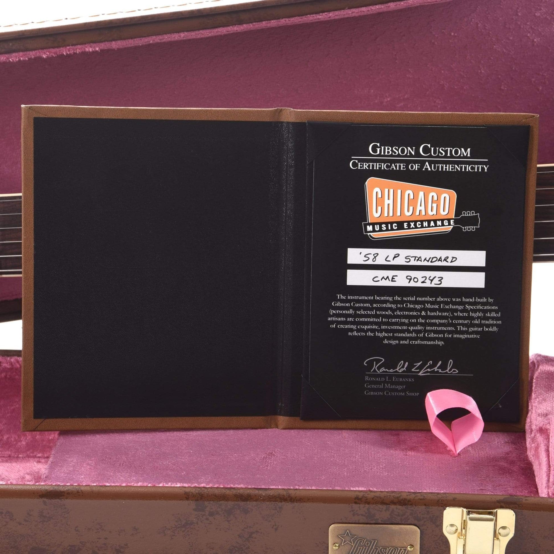 Gibson Custom 1958 Les Paul Standard "CME Spec" Plain Top Slow Iced Tea Fade VOS w/59 Carmelita Neck Electric Guitars / Solid Body