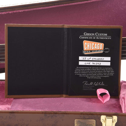 Gibson Custom 1958 Les Paul Standard "CME Spec" Plain Top Slow Iced Tea Fade VOS w/59 Carmelita Neck Electric Guitars / Solid Body