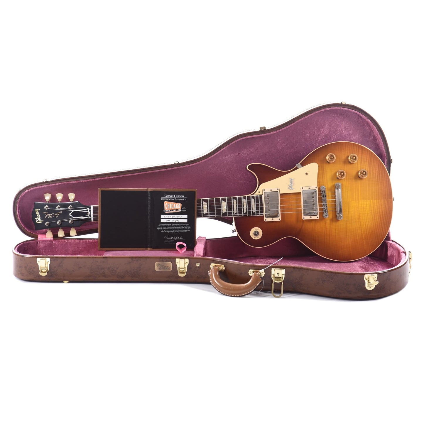 Gibson Custom 1958 Les Paul Standard "CME Spec" Plain Top Slow Iced Tea Fade VOS w/59 Carmelita Neck Electric Guitars / Solid Body