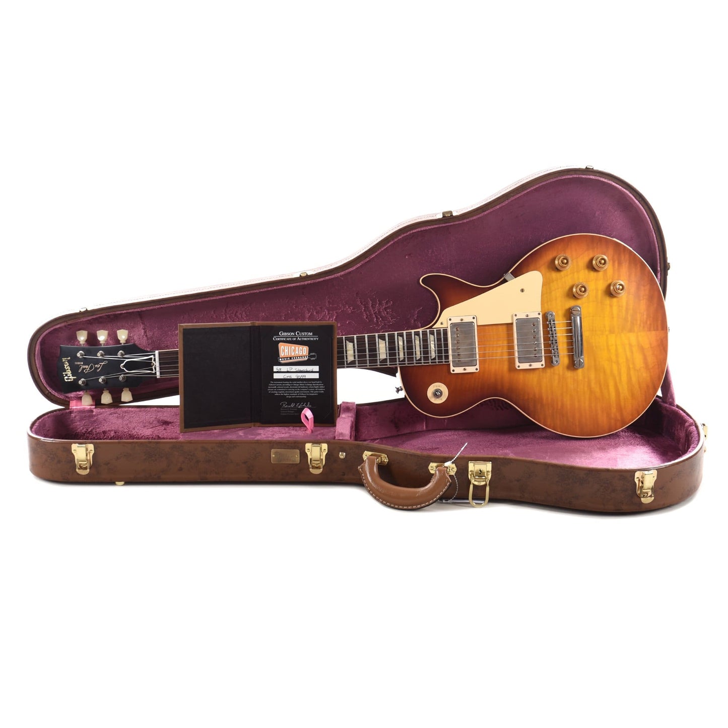 Gibson Custom 1958 Les Paul Standard "CME Spec" Plain Top Slow Iced Tea Fade VOS w/60 V2 Neck Profile Electric Guitars / Solid Body