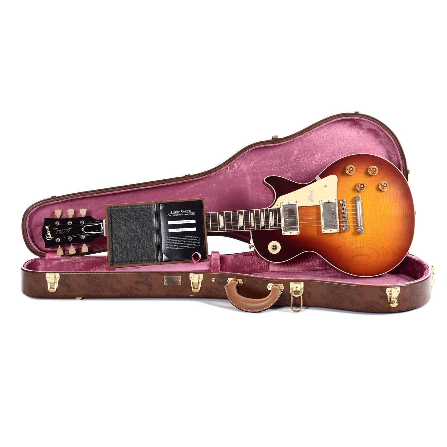 Gibson Custom 1958 Les Paul Standard Dark Bourbon Fade VOS Electric Guitars / Solid Body