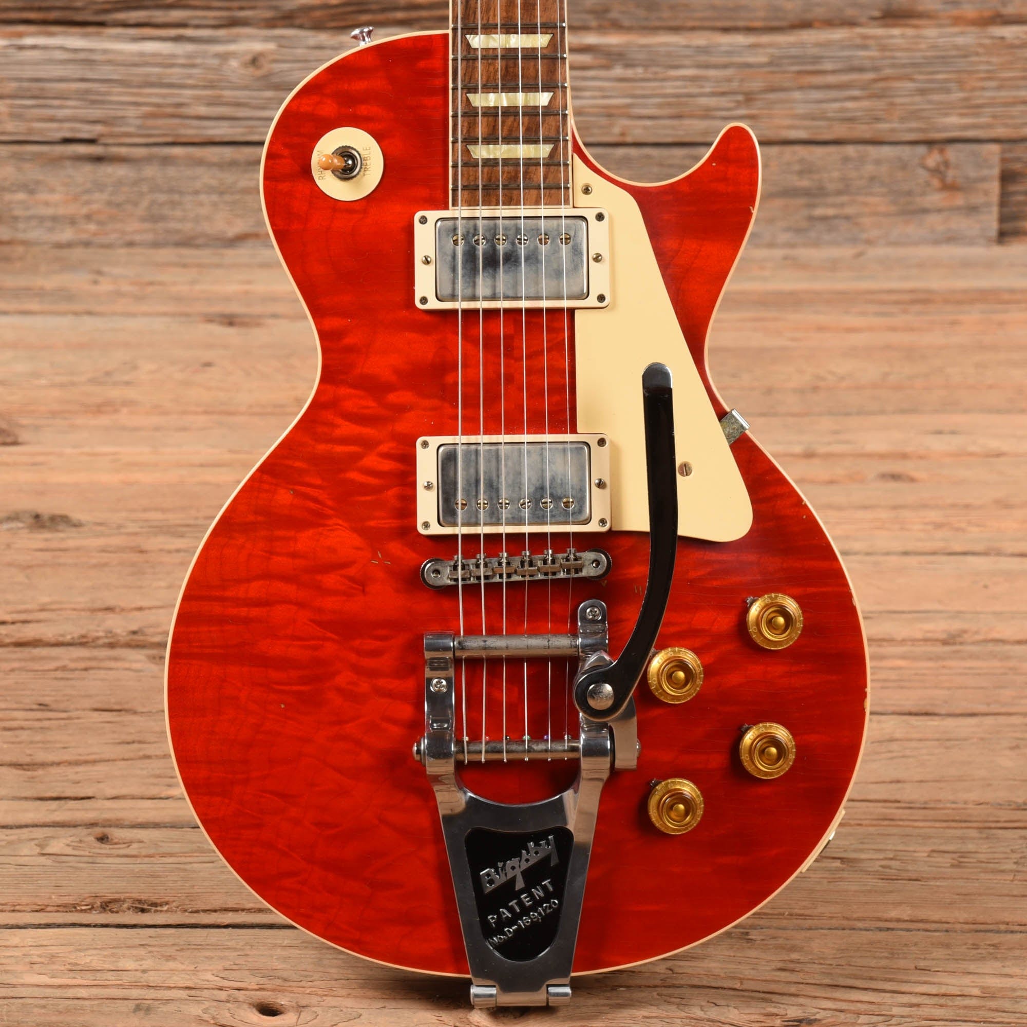 Gibson Custom 1958 Les Paul Standard Reissue Aged Cherry Electric Guitars / Solid Body