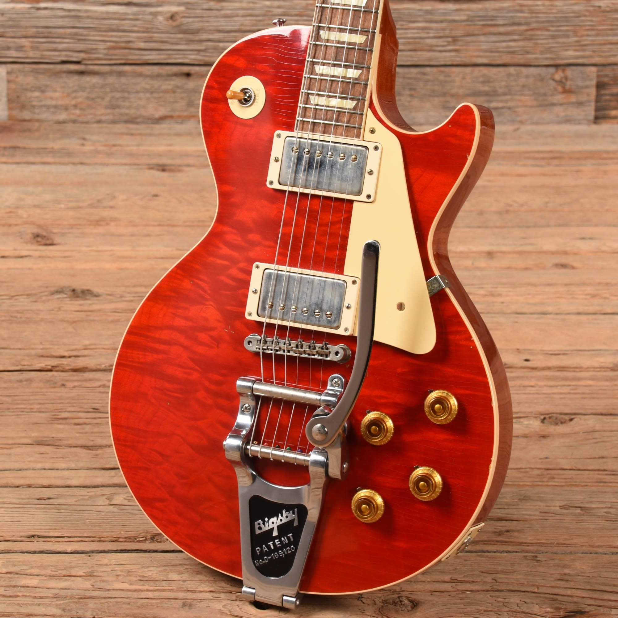 Gibson Custom 1958 Les Paul Standard Reissue Aged Cherry Electric Guitars / Solid Body