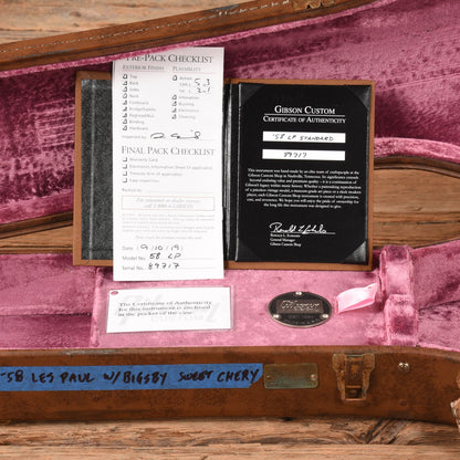 Gibson Custom 1958 Les Paul Standard Reissue Aged Cherry Electric Guitars / Solid Body