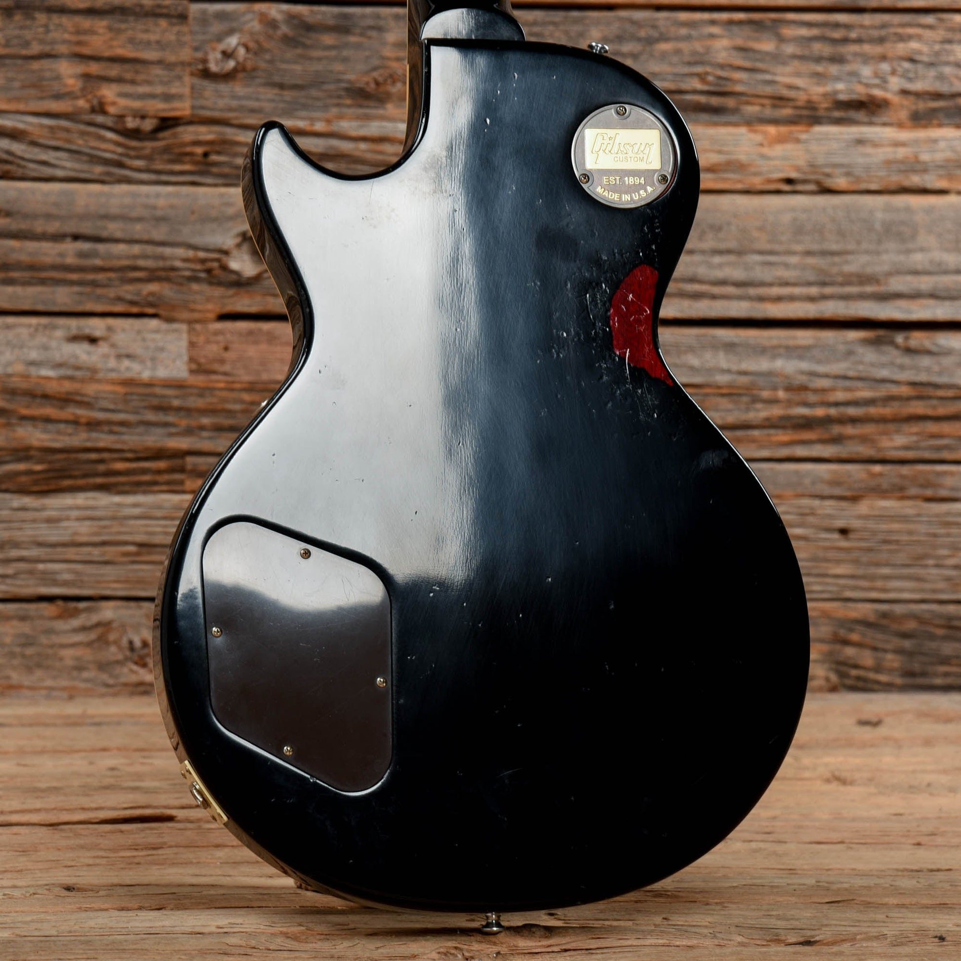 Gibson Custom 1958 Les Paul Standard Reissue Aged Ebony Painted Over Sunburst 2017 Electric Guitars / Solid Body