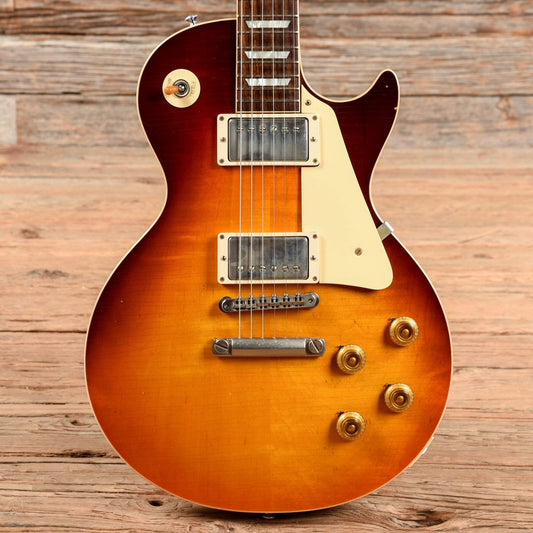 Gibson Custom 1958 Les Paul Standard Reissue Aged Sunburst 2018 Electric Guitars / Solid Body