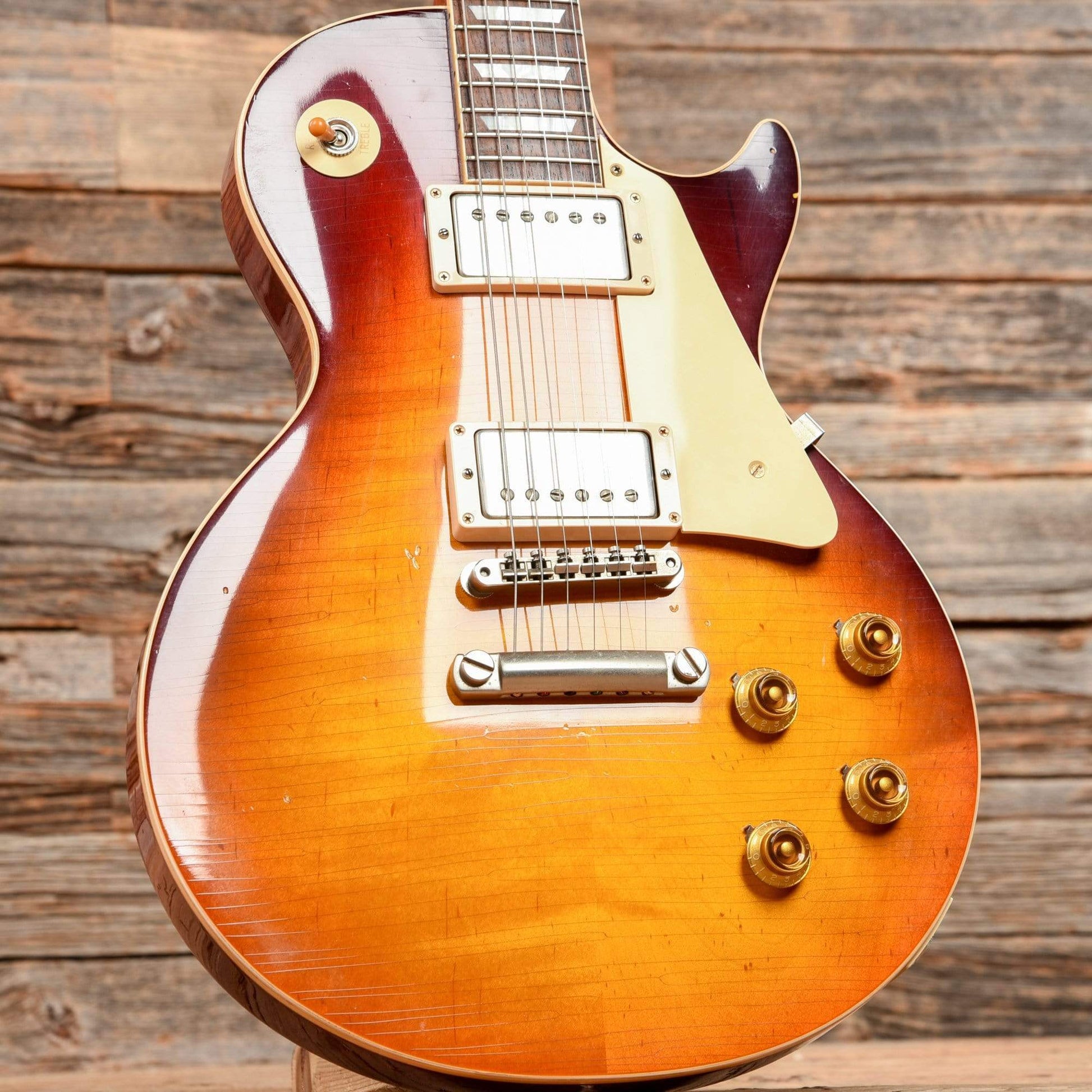 Gibson Custom 1958 Les Paul Standard Reissue Aged Sunburst 2018 Electric Guitars / Solid Body