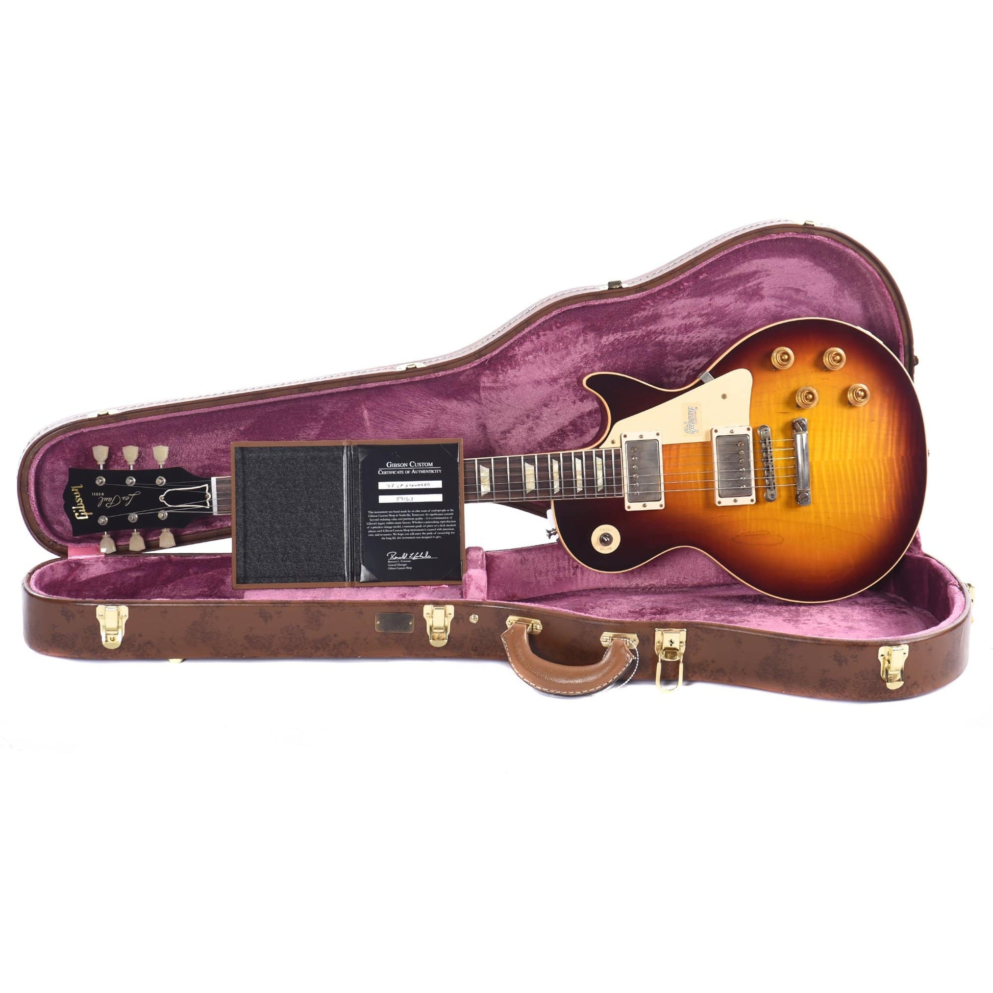 Gibson Custom 1958 Les Paul Standard Reissue Bourbon Burst VOS Electric Guitars / Solid Body