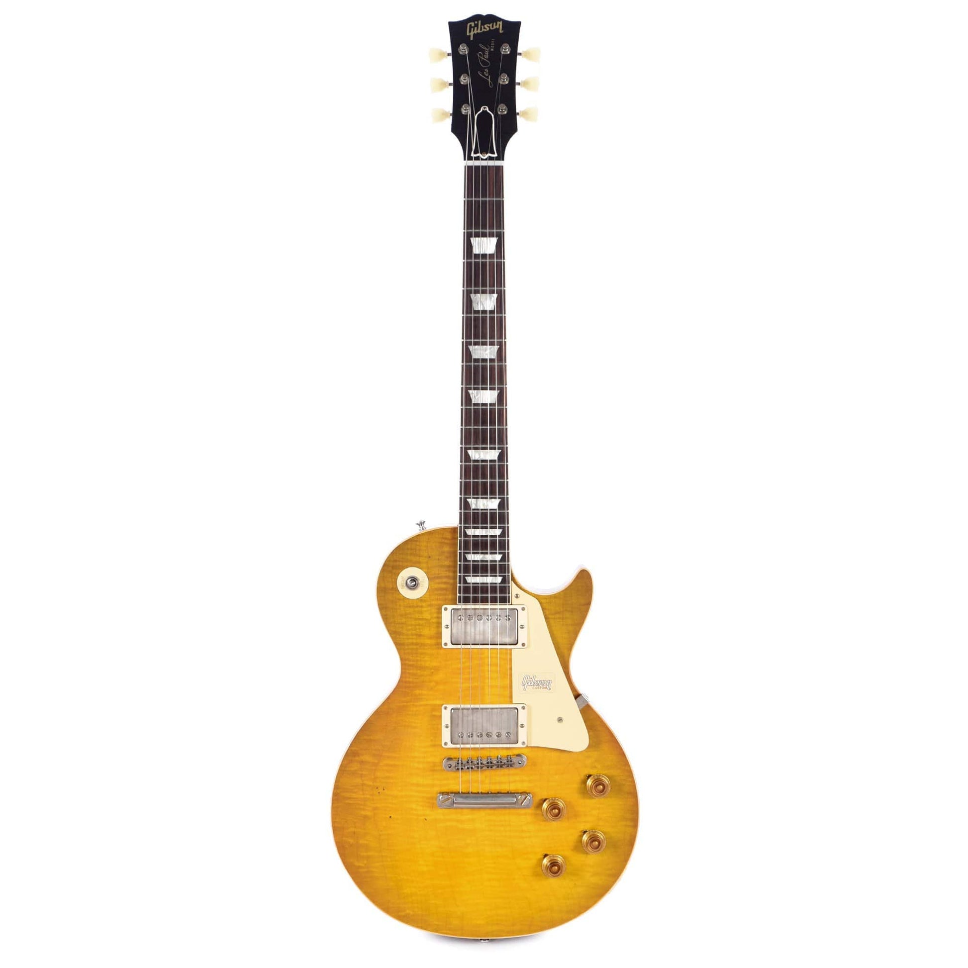 Gibson Custom 1958 Les Paul Standard Reissue Green Lemon Lightly Aged Electric Guitars / Solid Body
