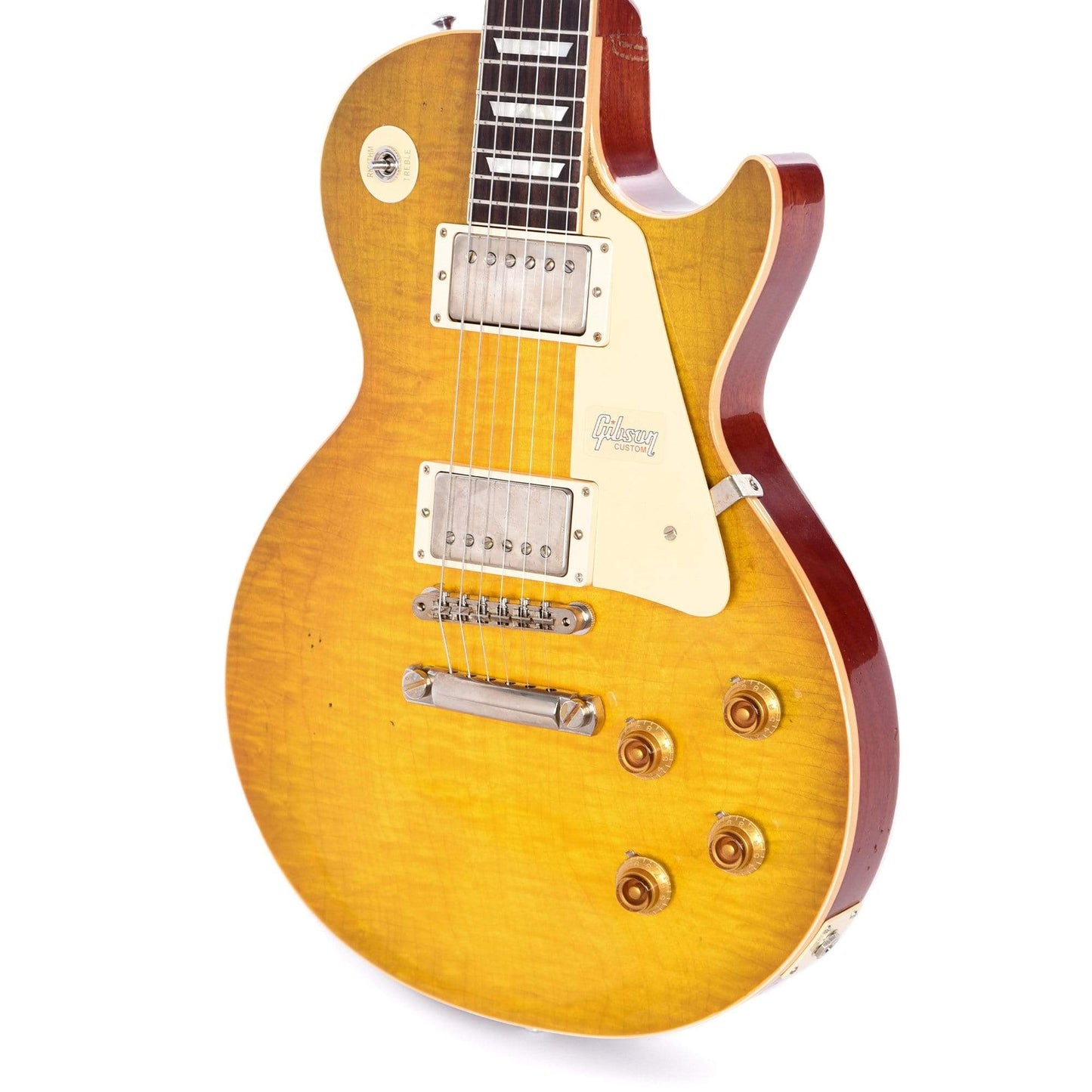 Gibson Custom 1958 Les Paul Standard Reissue Green Lemon Lightly Aged Electric Guitars / Solid Body