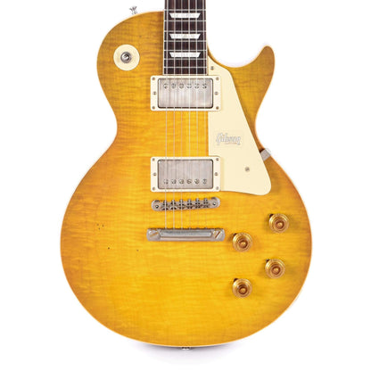 Gibson Custom 1958 Les Paul Standard Reissue Green Lemon Lightly Aged Electric Guitars / Solid Body