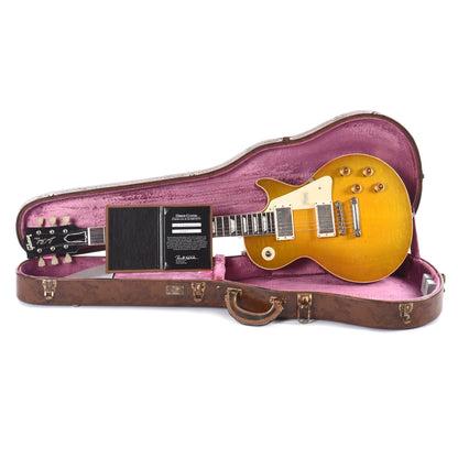 Gibson Custom 1958 Les Paul Standard Reissue Green Lemon Lightly Aged Electric Guitars / Solid Body