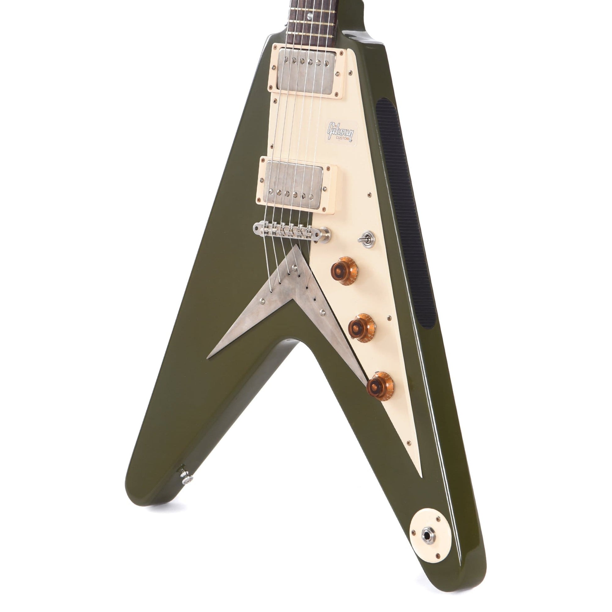 Gibson Custom 1959 Flying V Mahogany Olive Drab VOS Electric Guitars / Solid Body