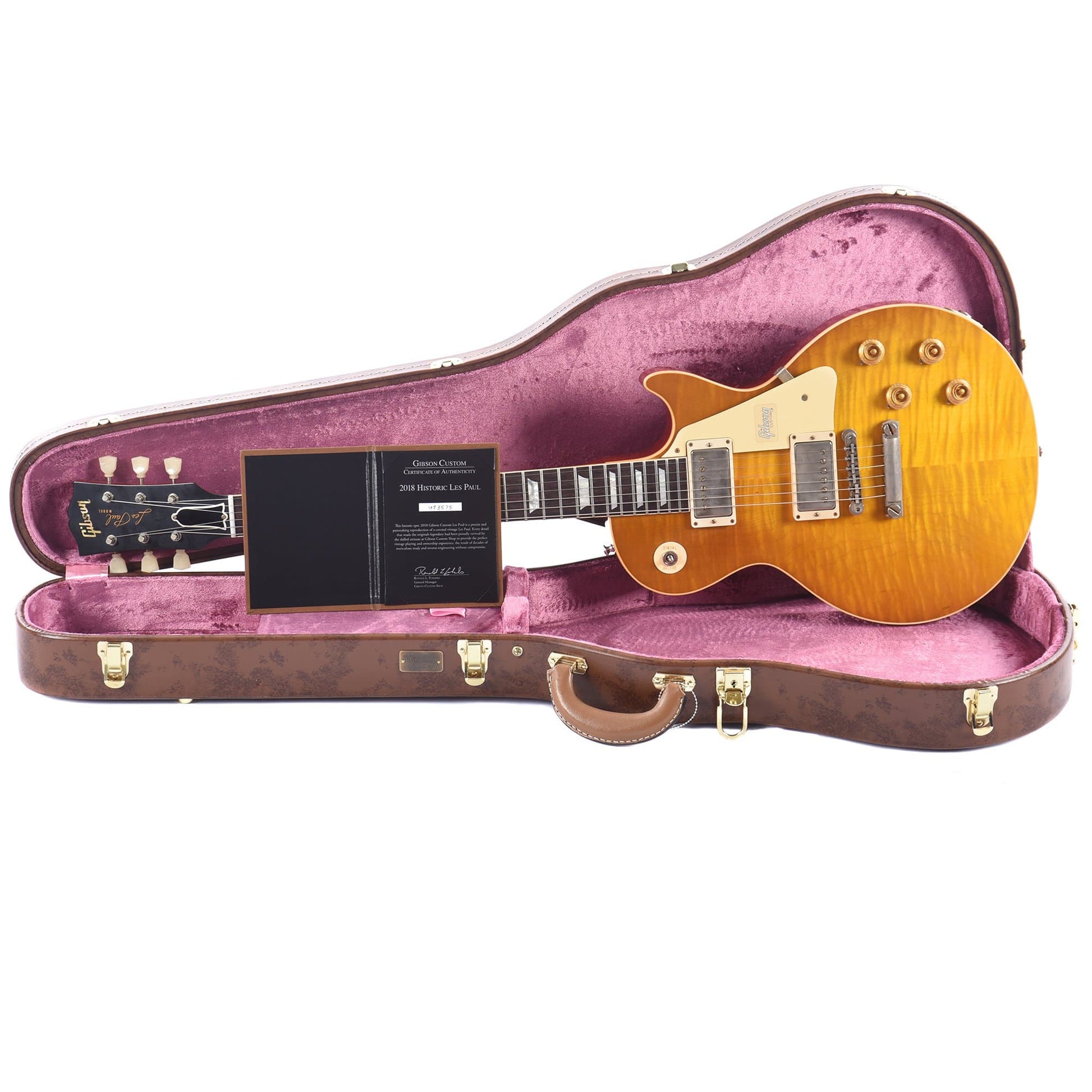 Gibson Custom 1959 Les Paul Standard Honey Lemon Fade VOS Electric Guitars / Solid Body