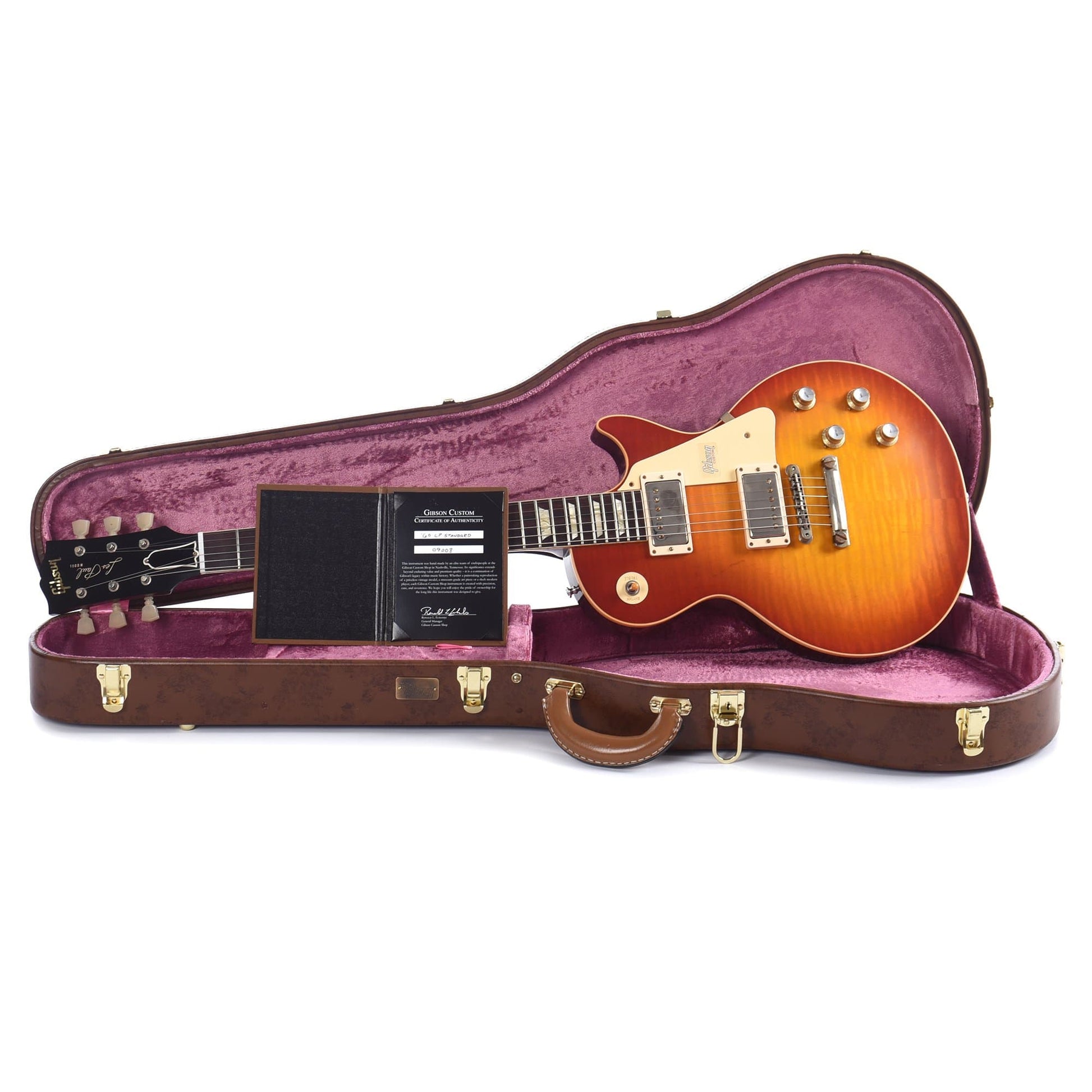 Gibson Custom 1960 Les Paul Standard Reissue Washed Cherry Sunburst VOS Electric Guitars / Solid Body