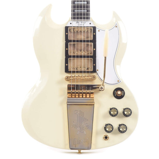 Gibson Custom 1963 Les Paul SG Custom Reissue w/Maestro Classic White VOS Electric Guitars / Solid Body