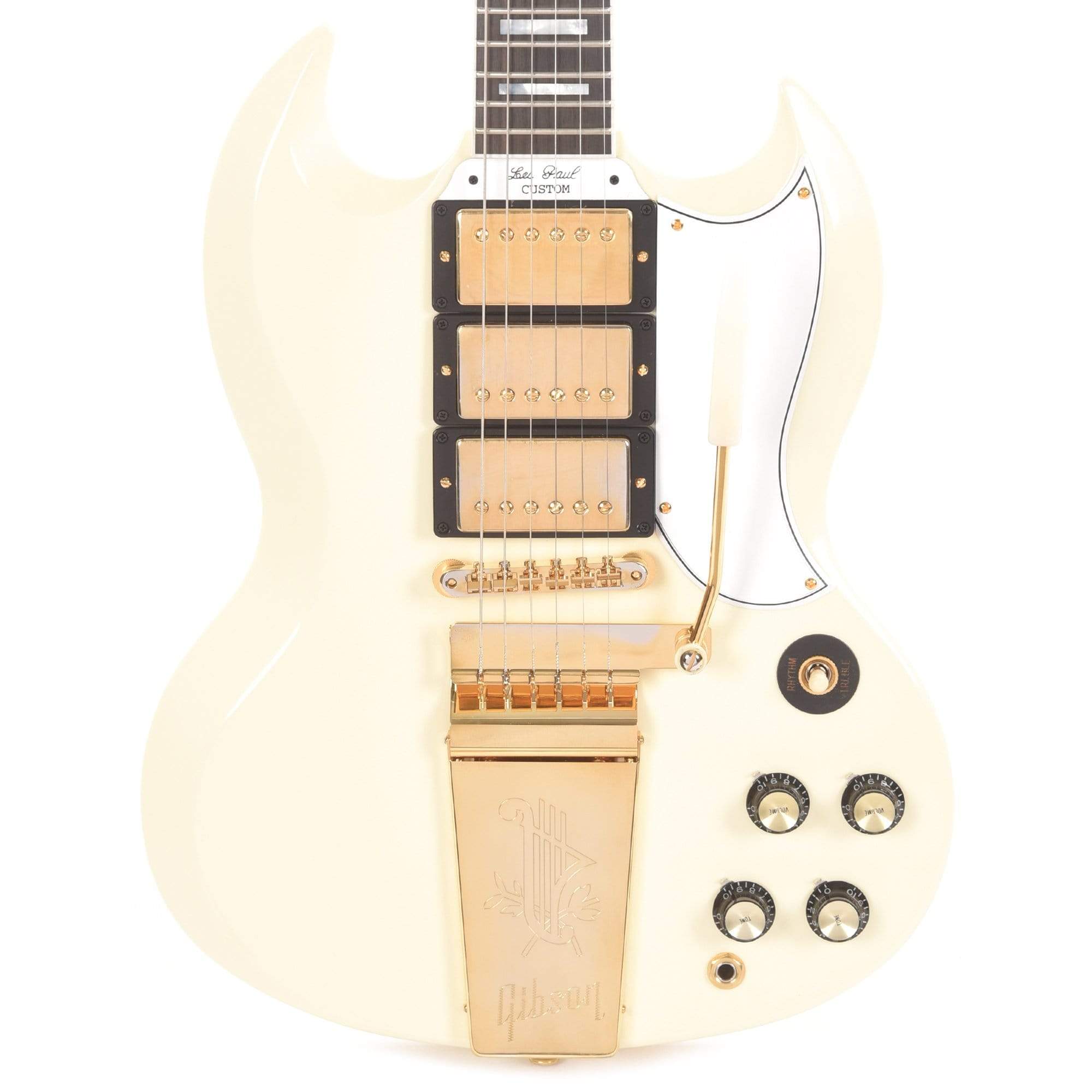 Gibson Custom 1963 Les Paul SG Custom Reissue w/Maestro Classic White VOS Electric Guitars / Solid Body