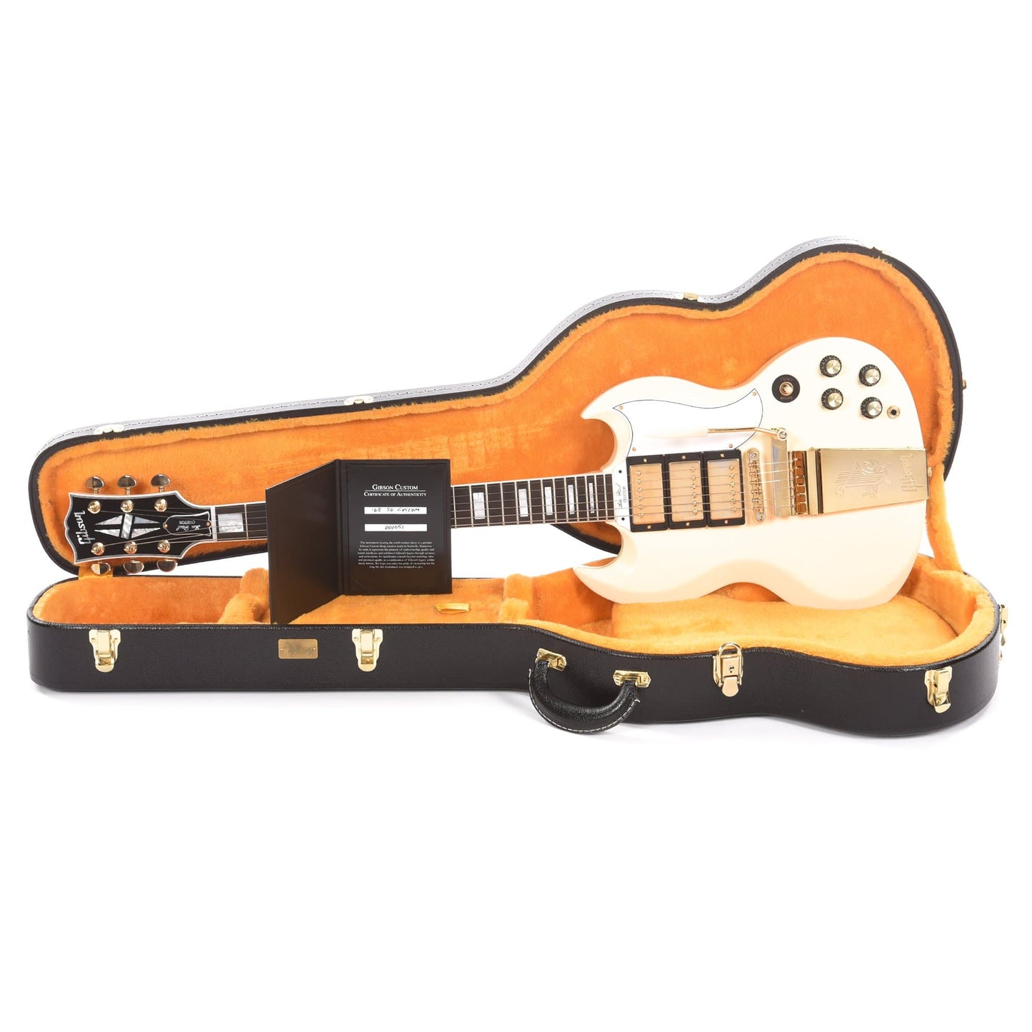 Gibson Custom 1963 Les Paul SG Custom Reissue w/Maestro Classic White VOS Electric Guitars / Solid Body