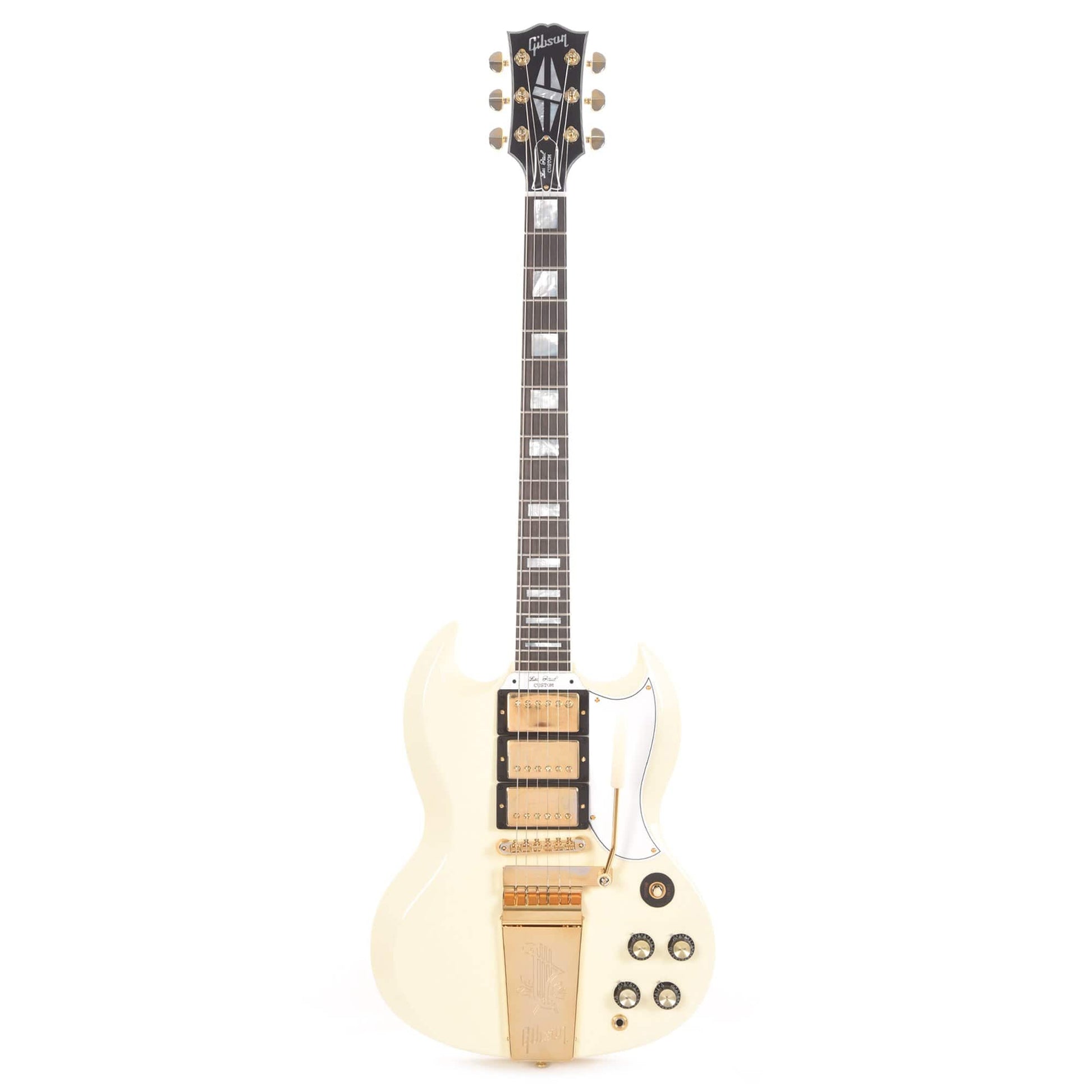 Gibson Custom 1963 Les Paul SG Custom Reissue w/Maestro Classic White VOS Electric Guitars / Solid Body