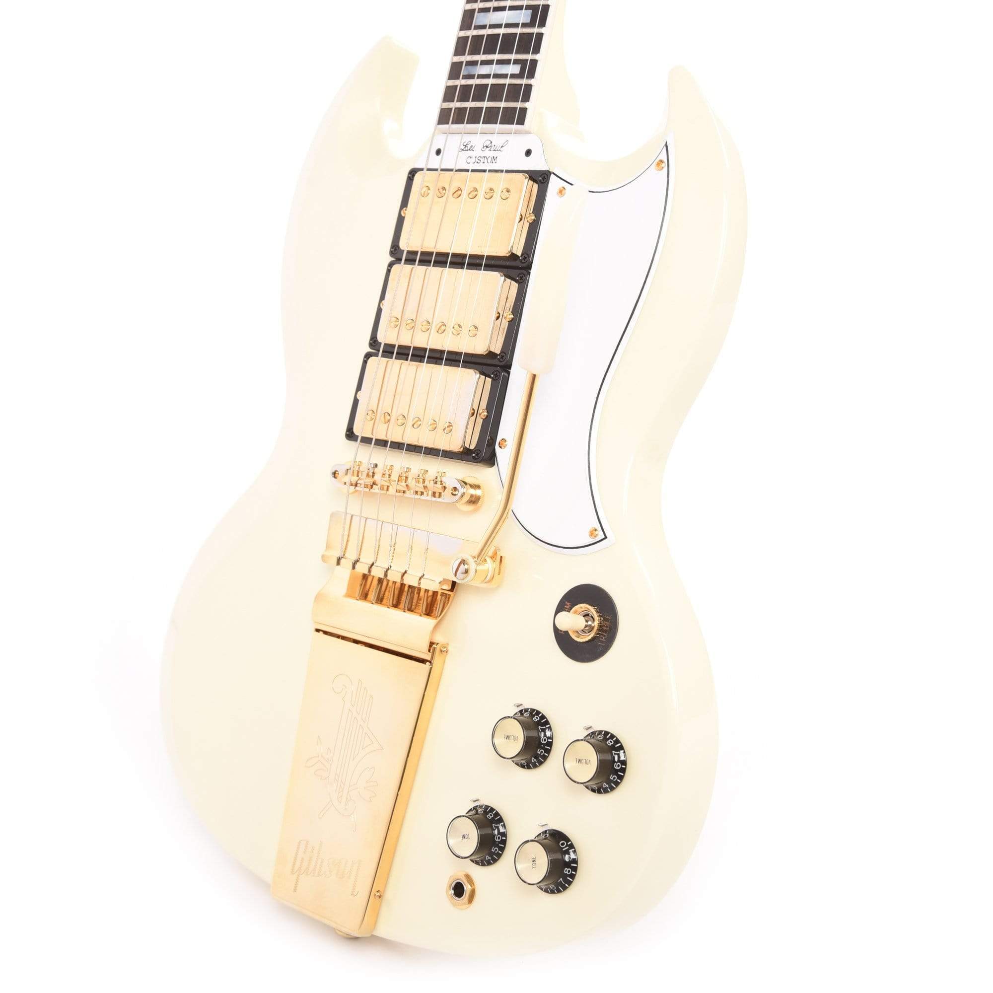 Gibson Custom 1963 Les Paul SG Custom Reissue w/Maestro Classic White VOS Electric Guitars / Solid Body