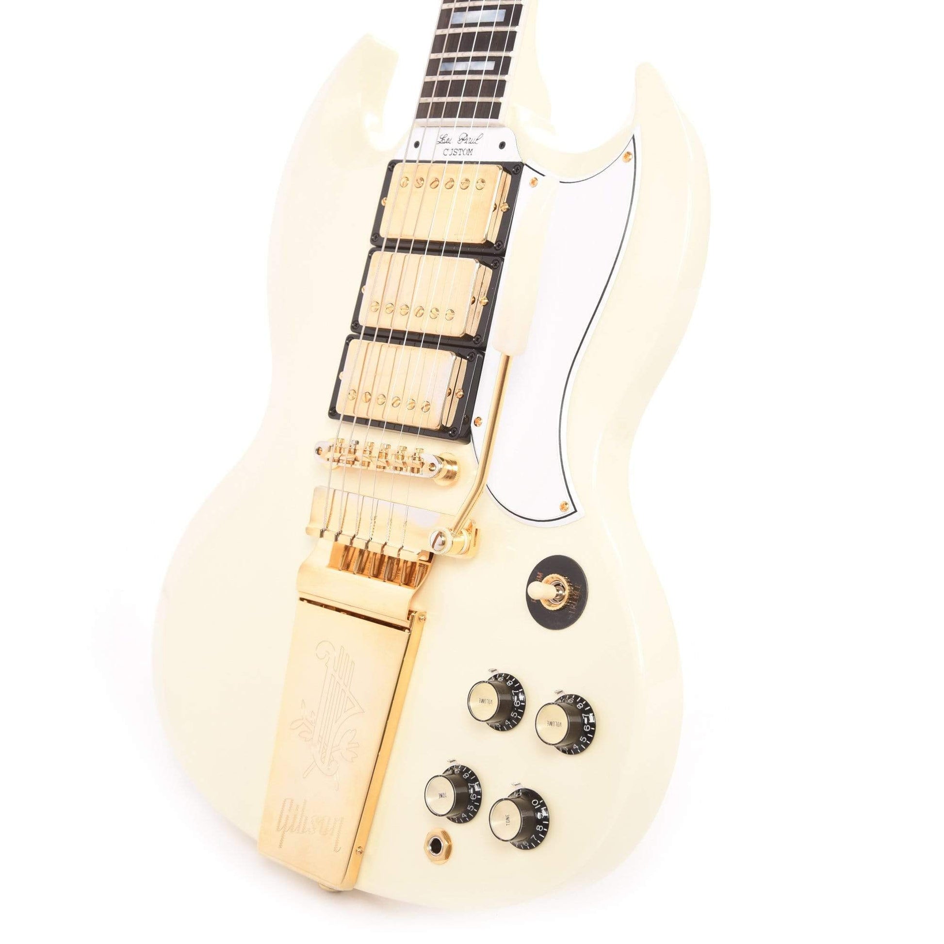 Gibson Custom 1963 Les Paul SG Custom Reissue w/Maestro Classic White VOS Electric Guitars / Solid Body