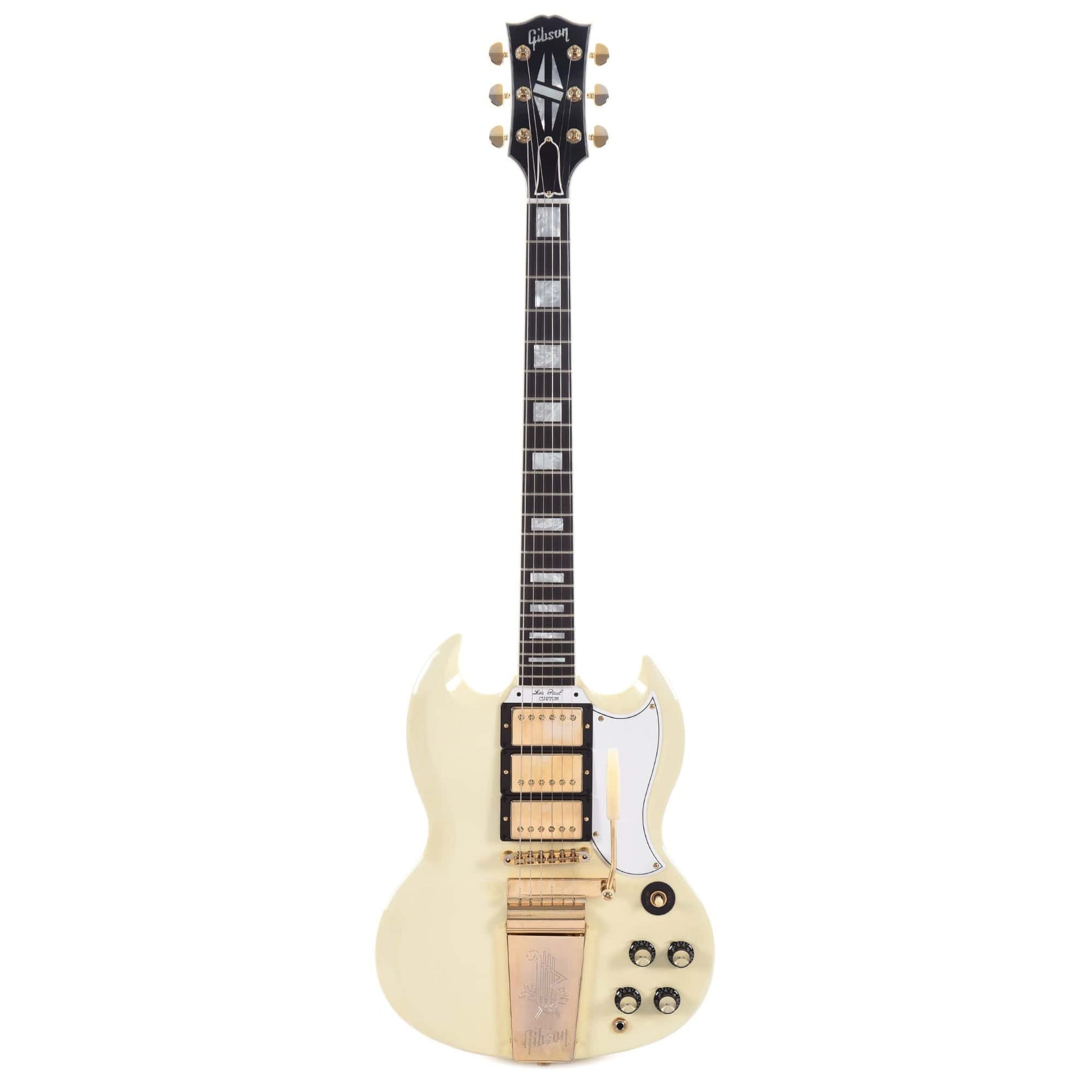 Gibson Custom 1963 Les Paul SG Custom Reissue w/Maestro Classic White VOS Electric Guitars / Solid Body