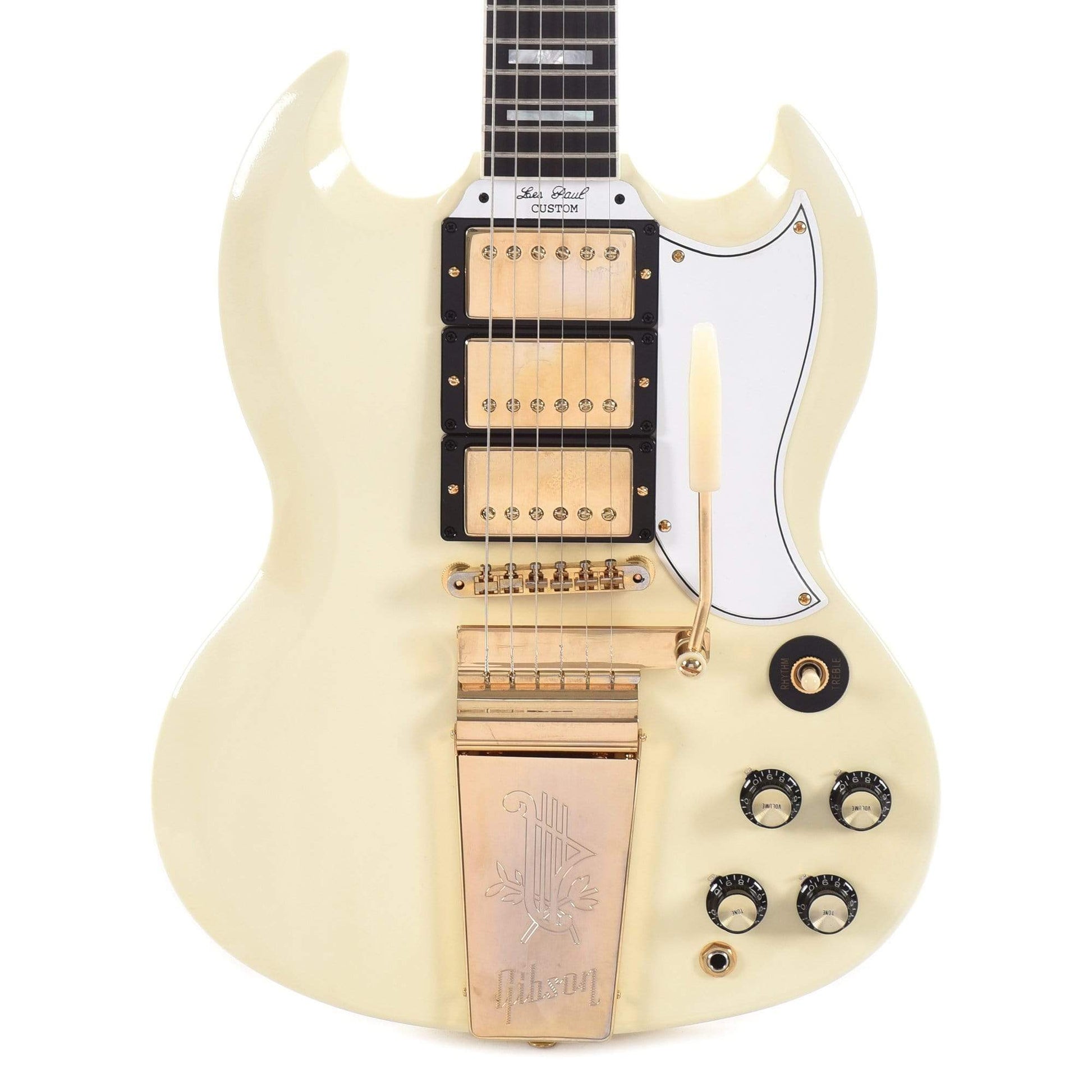 Gibson Custom 1963 Les Paul SG Custom Reissue w/Maestro Classic White VOS Electric Guitars / Solid Body