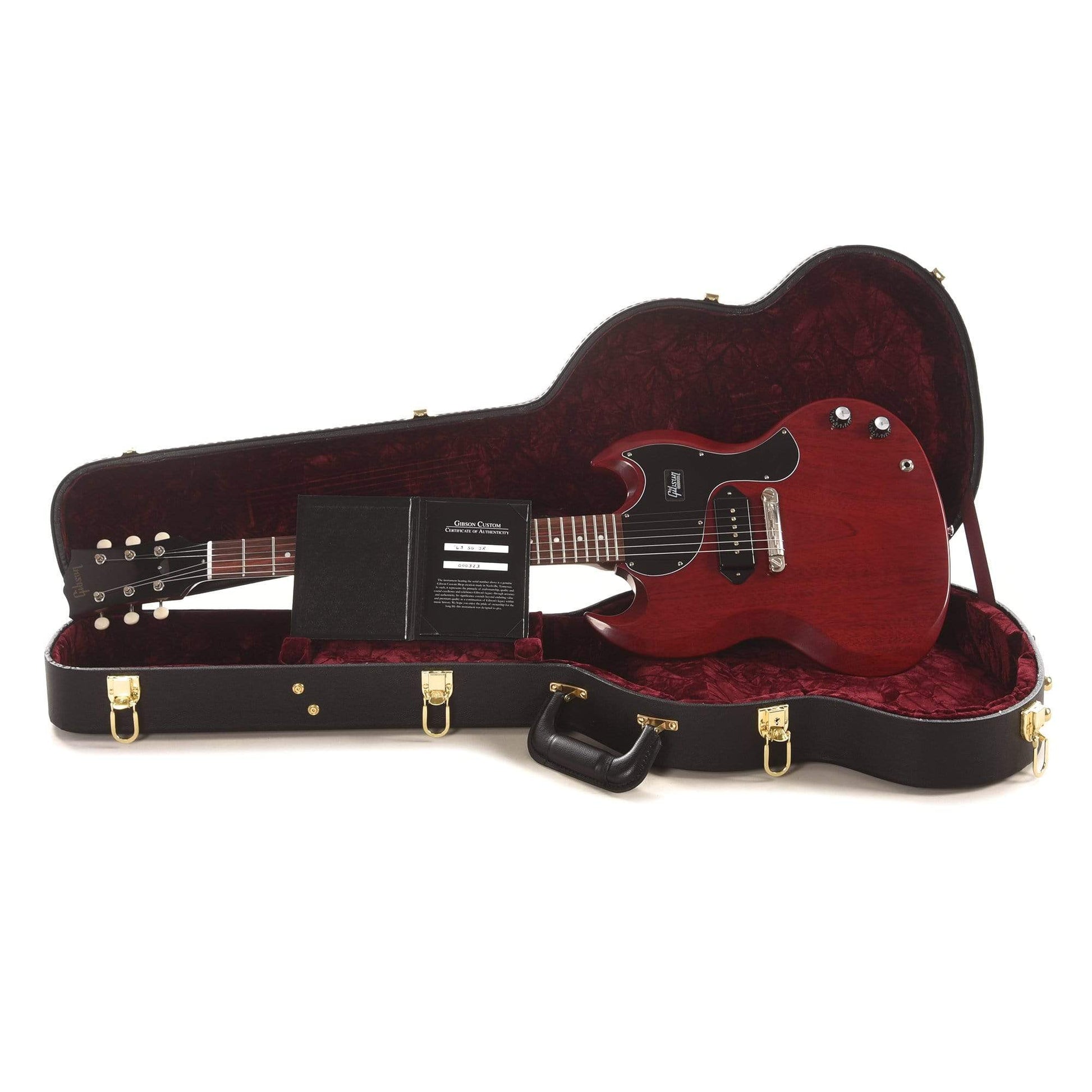 Gibson Custom 1963 SG Junior Reissue Lightning Bar Cherry Red VOS Electric Guitars / Solid Body