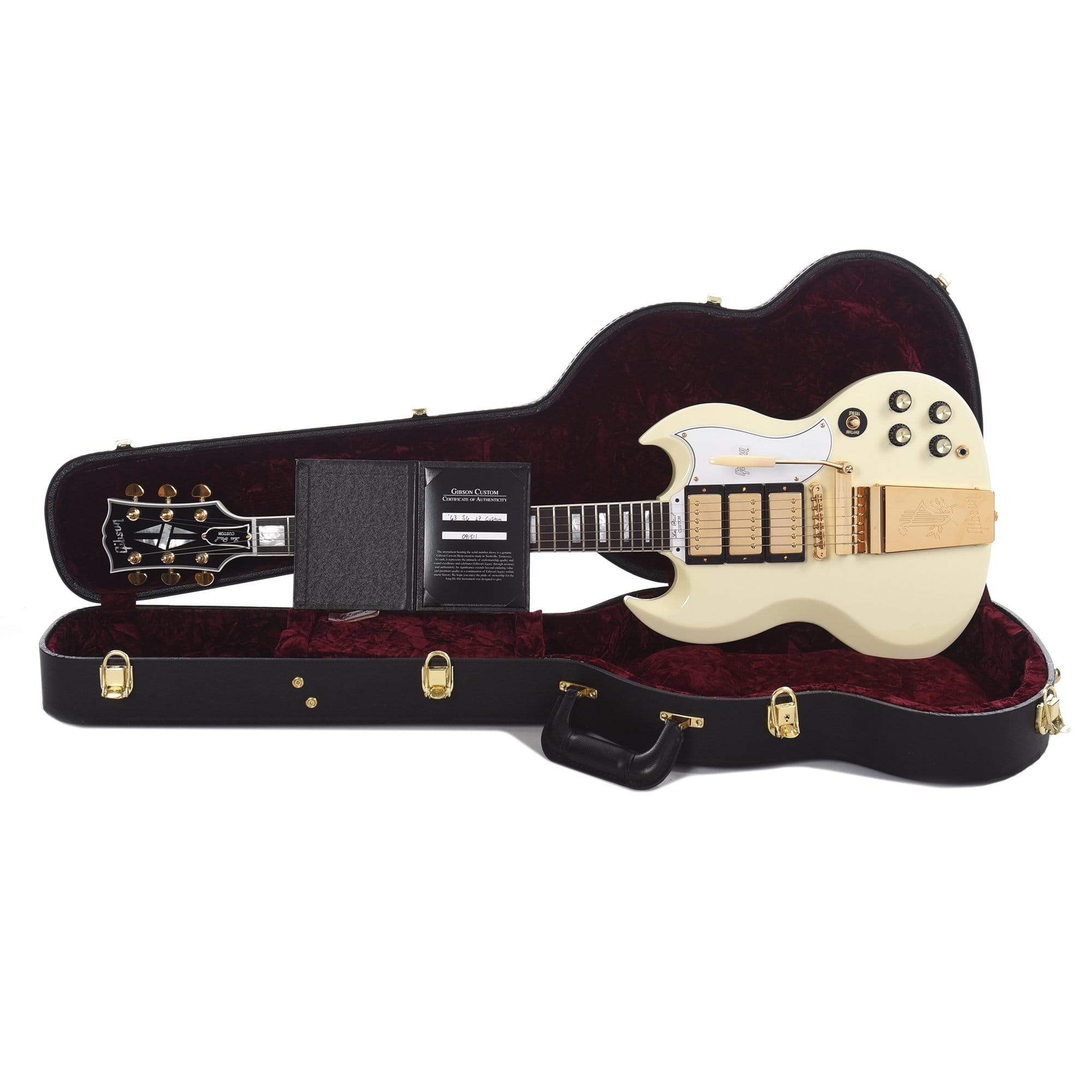 Gibson Custom 1963 SG Les Paul Custom Classic White Gloss w/Maestro Vibrola Electric Guitars / Solid Body