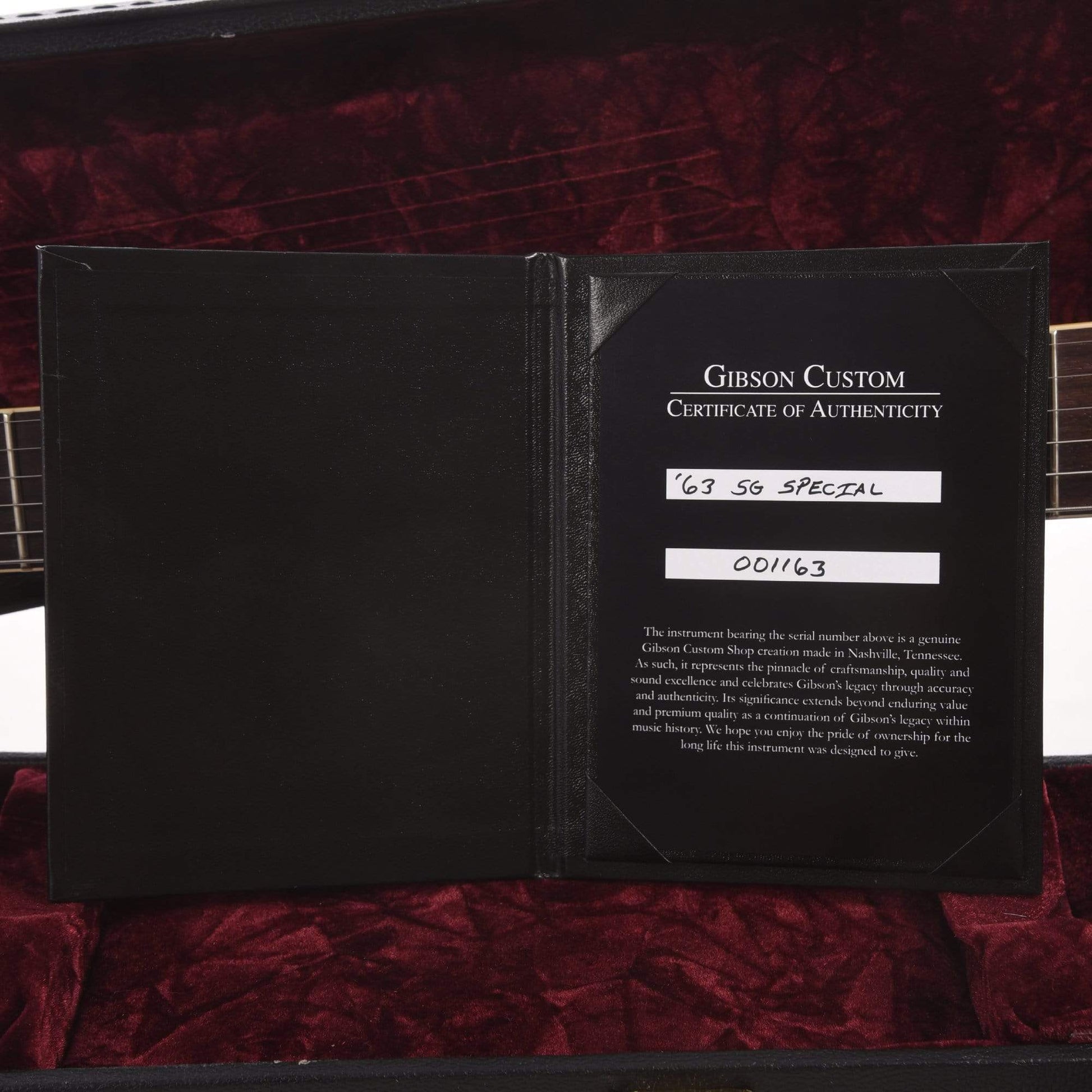 Gibson Custom 1963 SG Special Reissue Lightning Bar Cherry Red VOS Electric Guitars / Solid Body